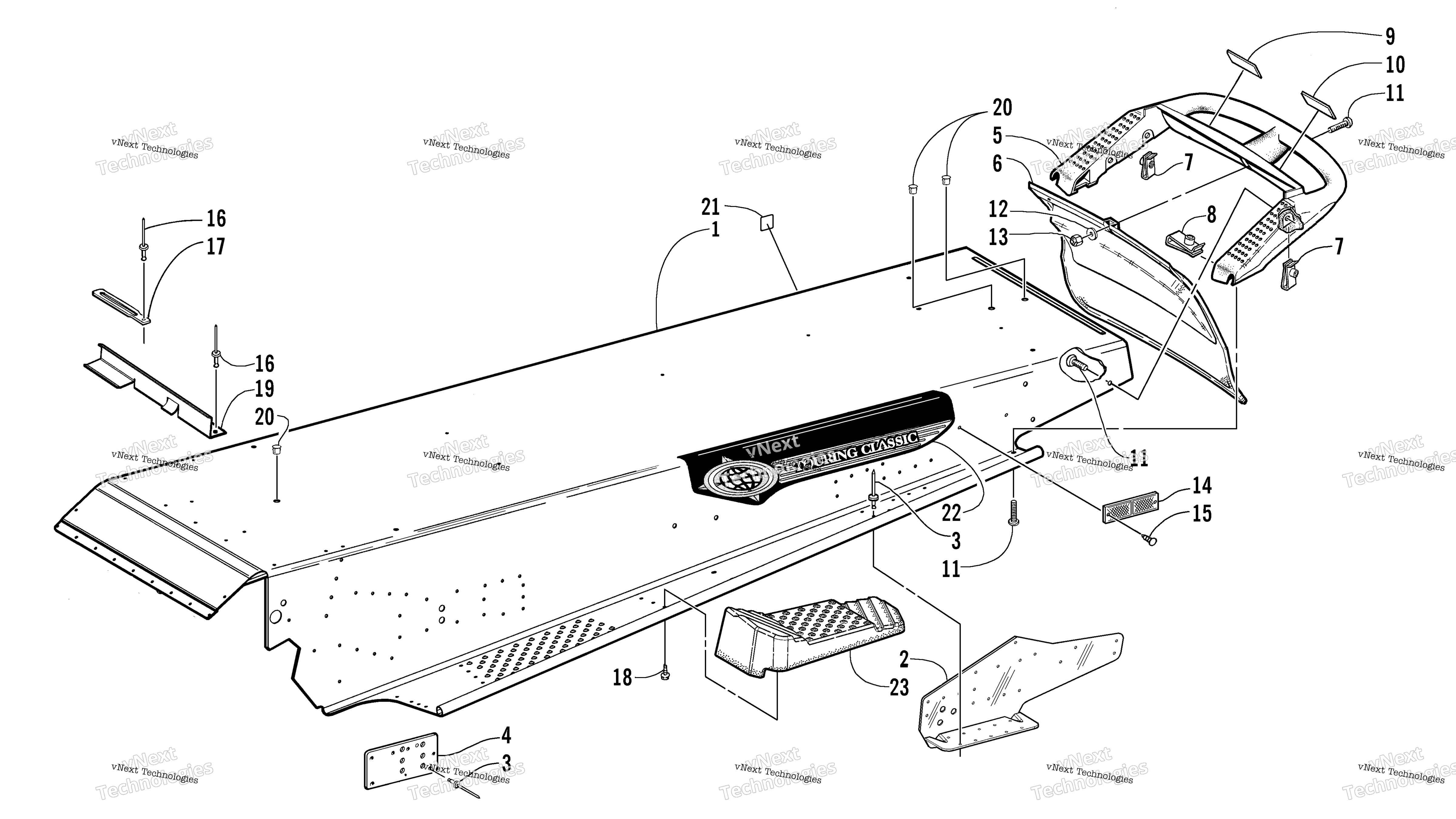 Tunnel и задний Bumper