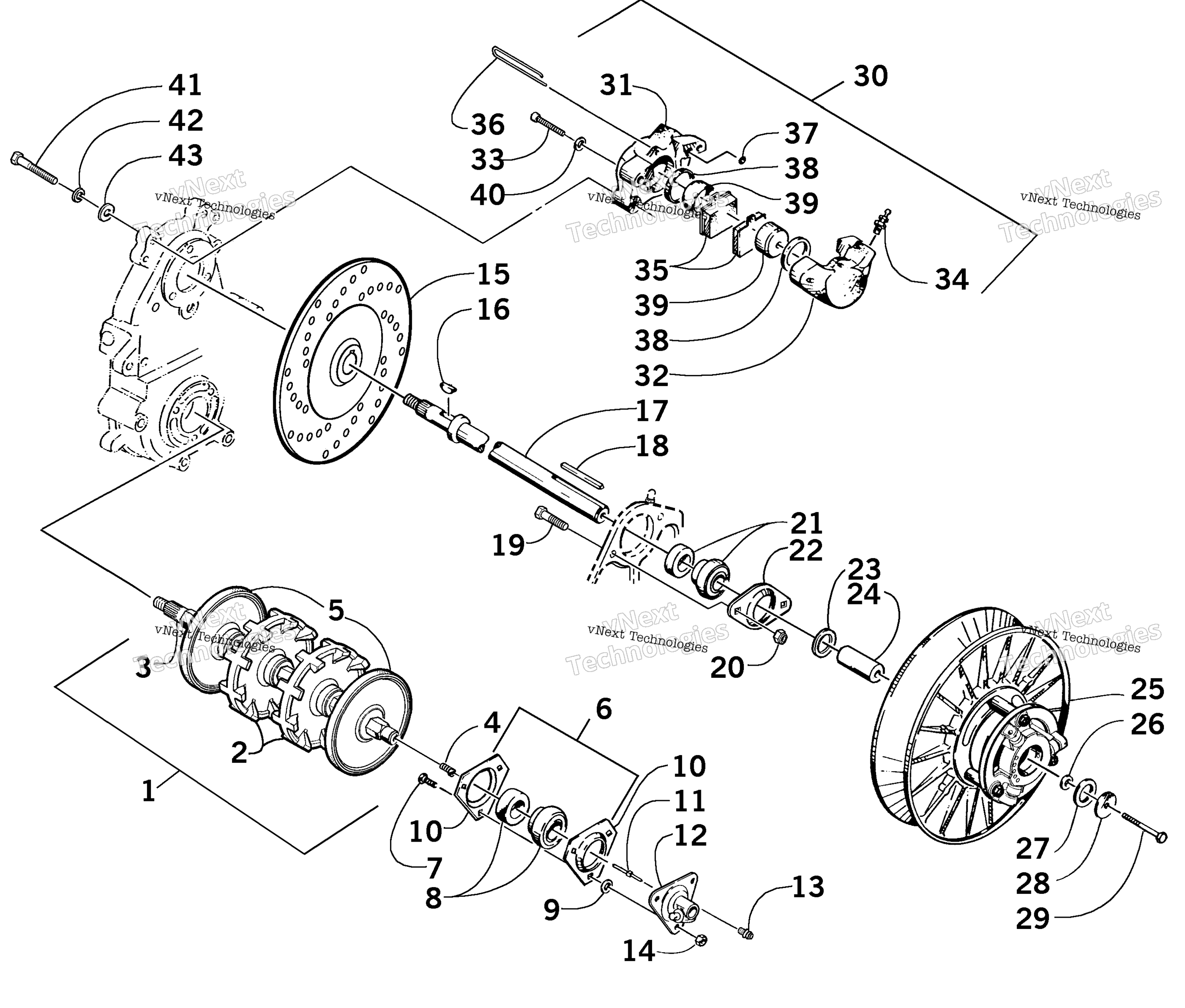 Привод Train Shafts And Brake Assemblies