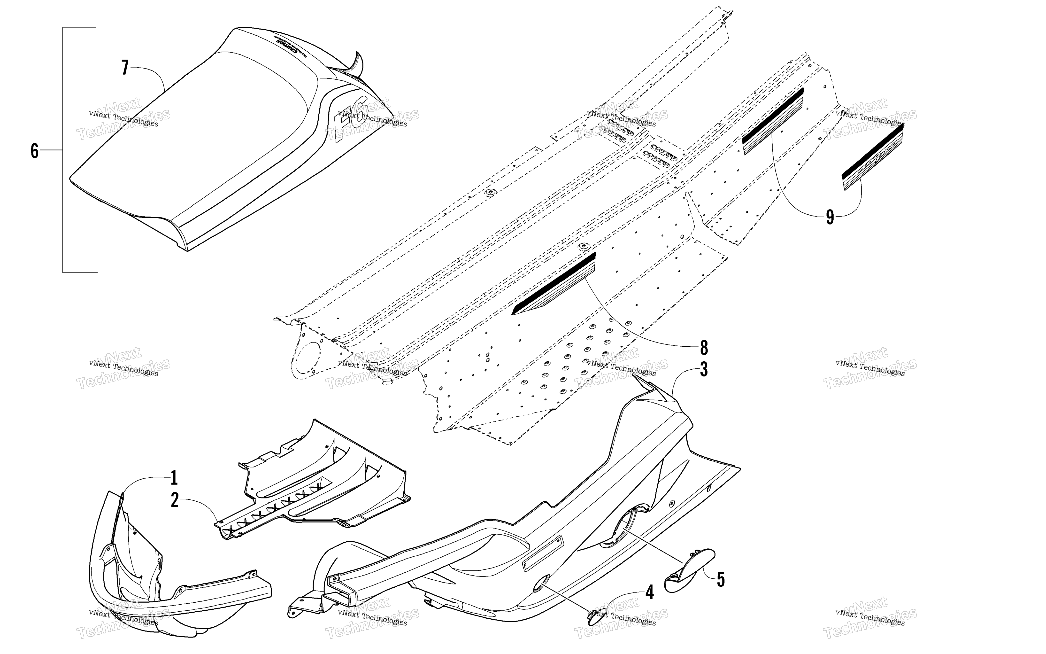 Seat, Belly Pan, и наклейки