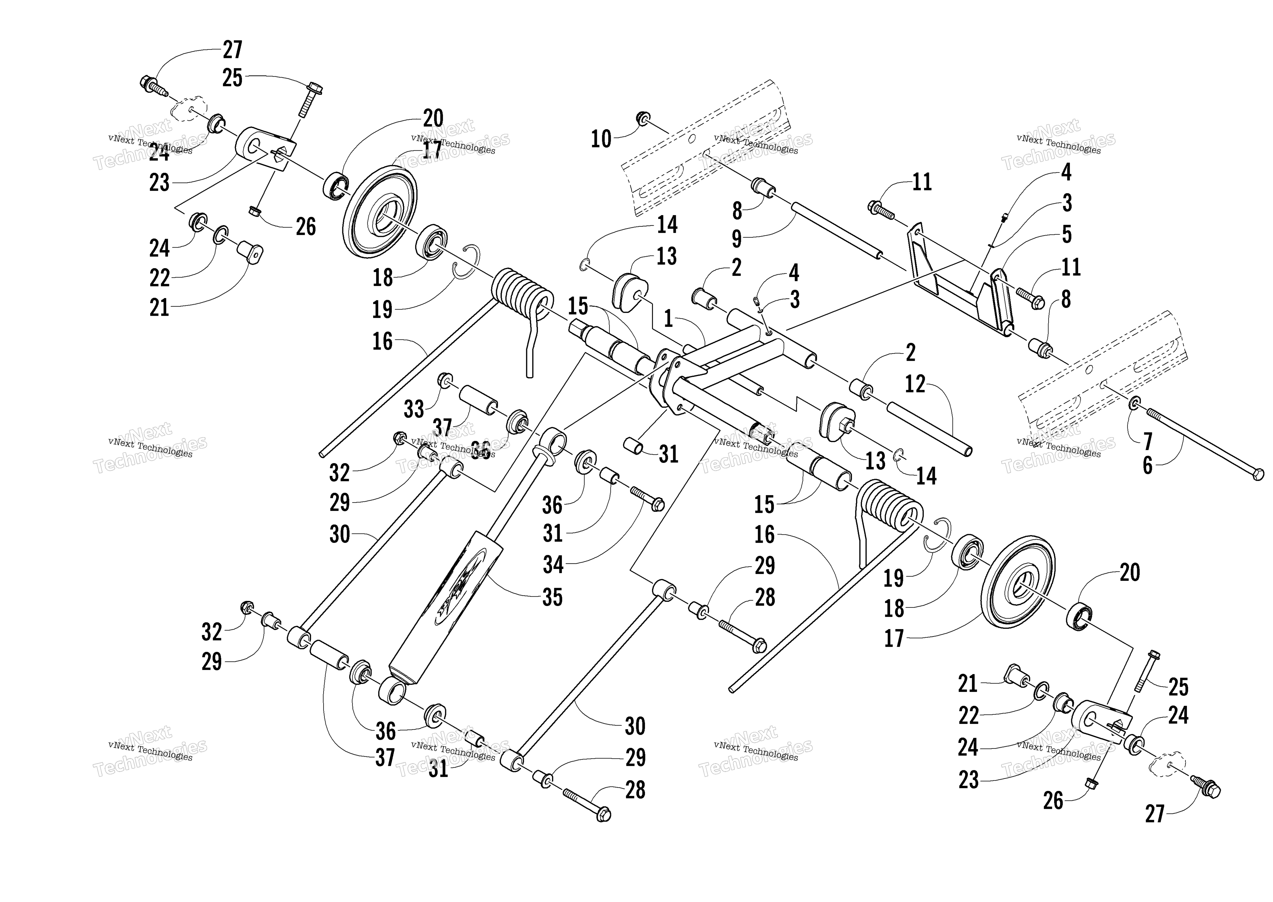 Задняя часть Suspension Rear Arm Assembly