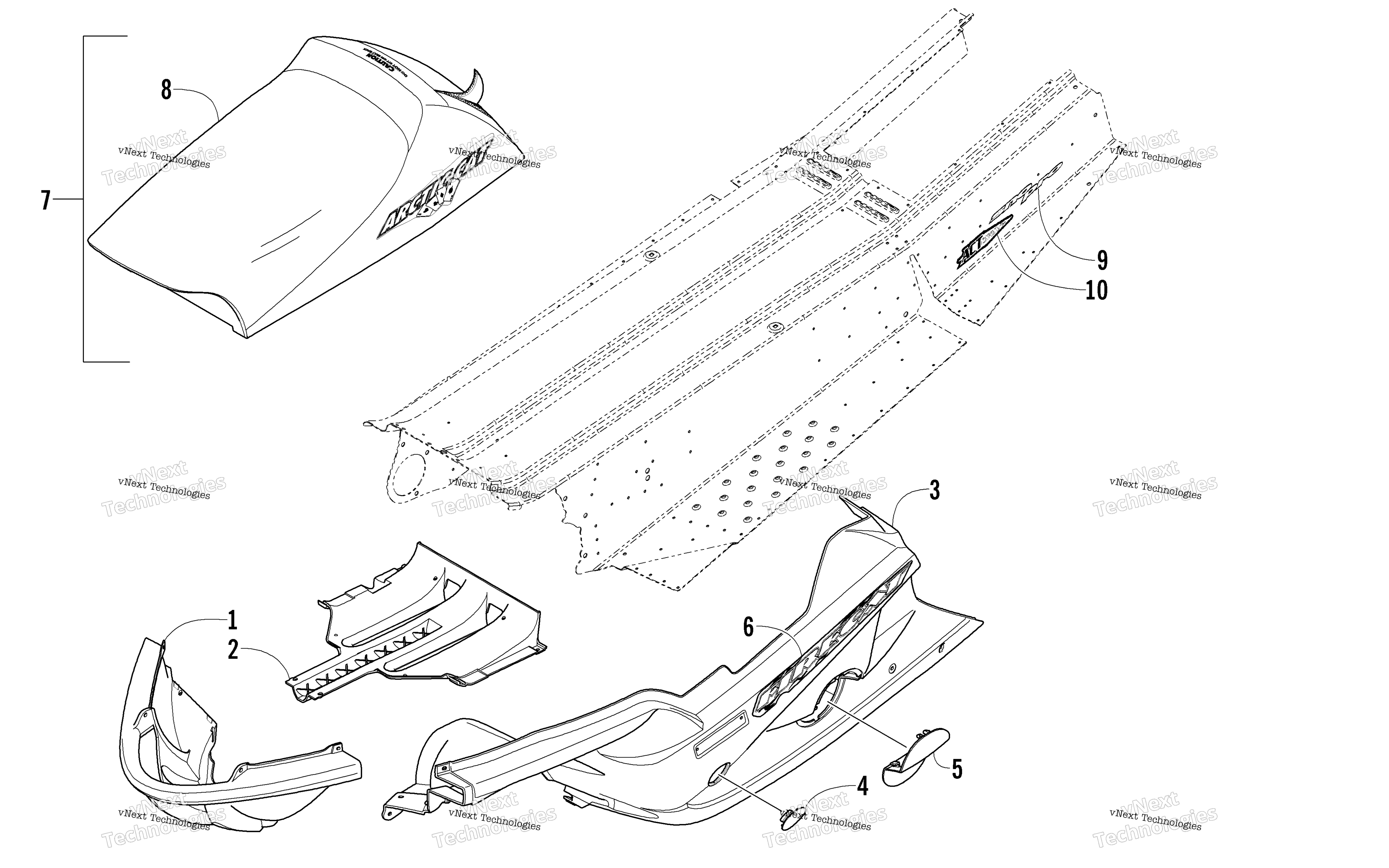 Seat, Belly Pan, и наклейки