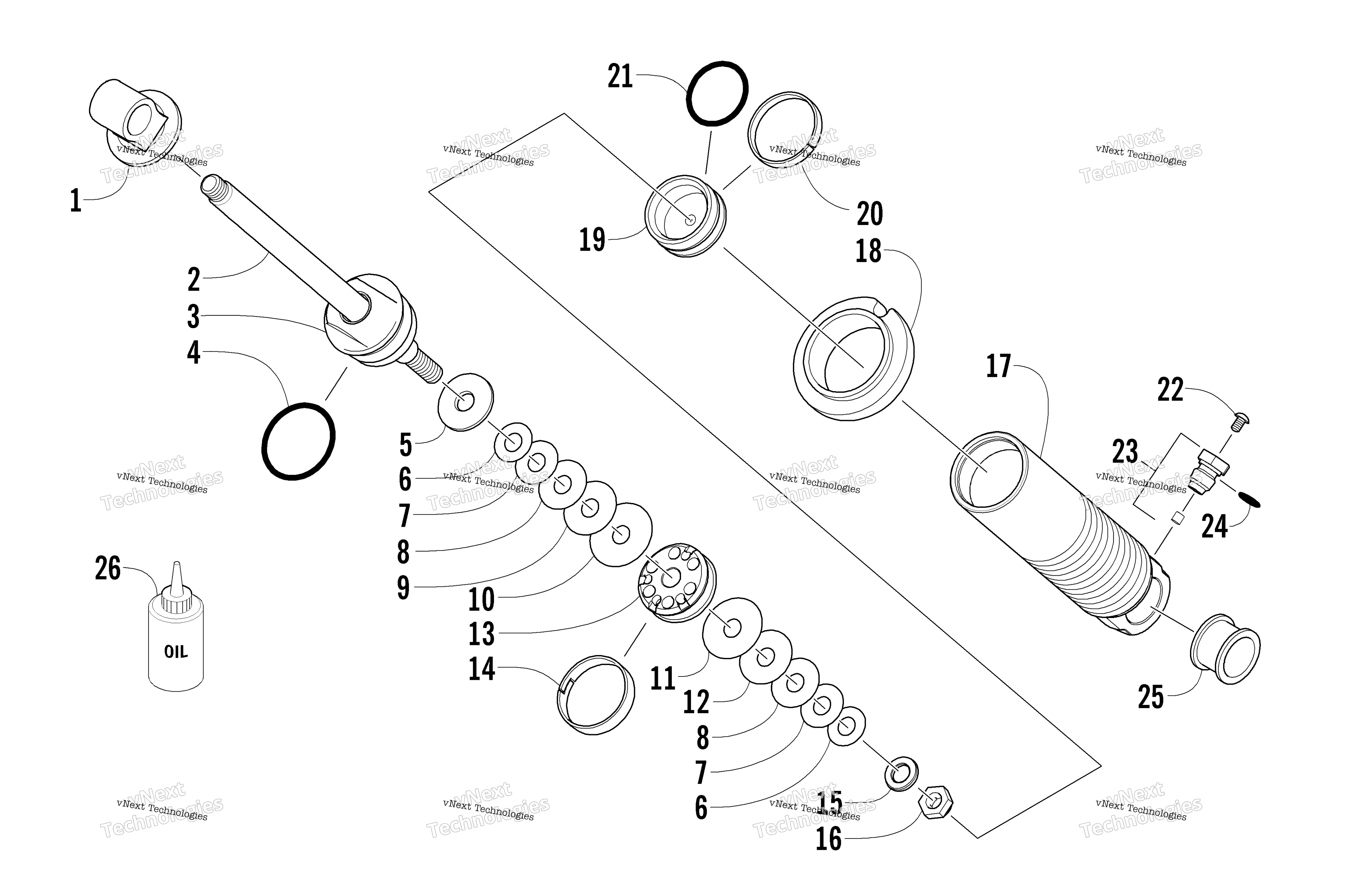 Задняя часть Suspension Front Arm Shock Absorber
