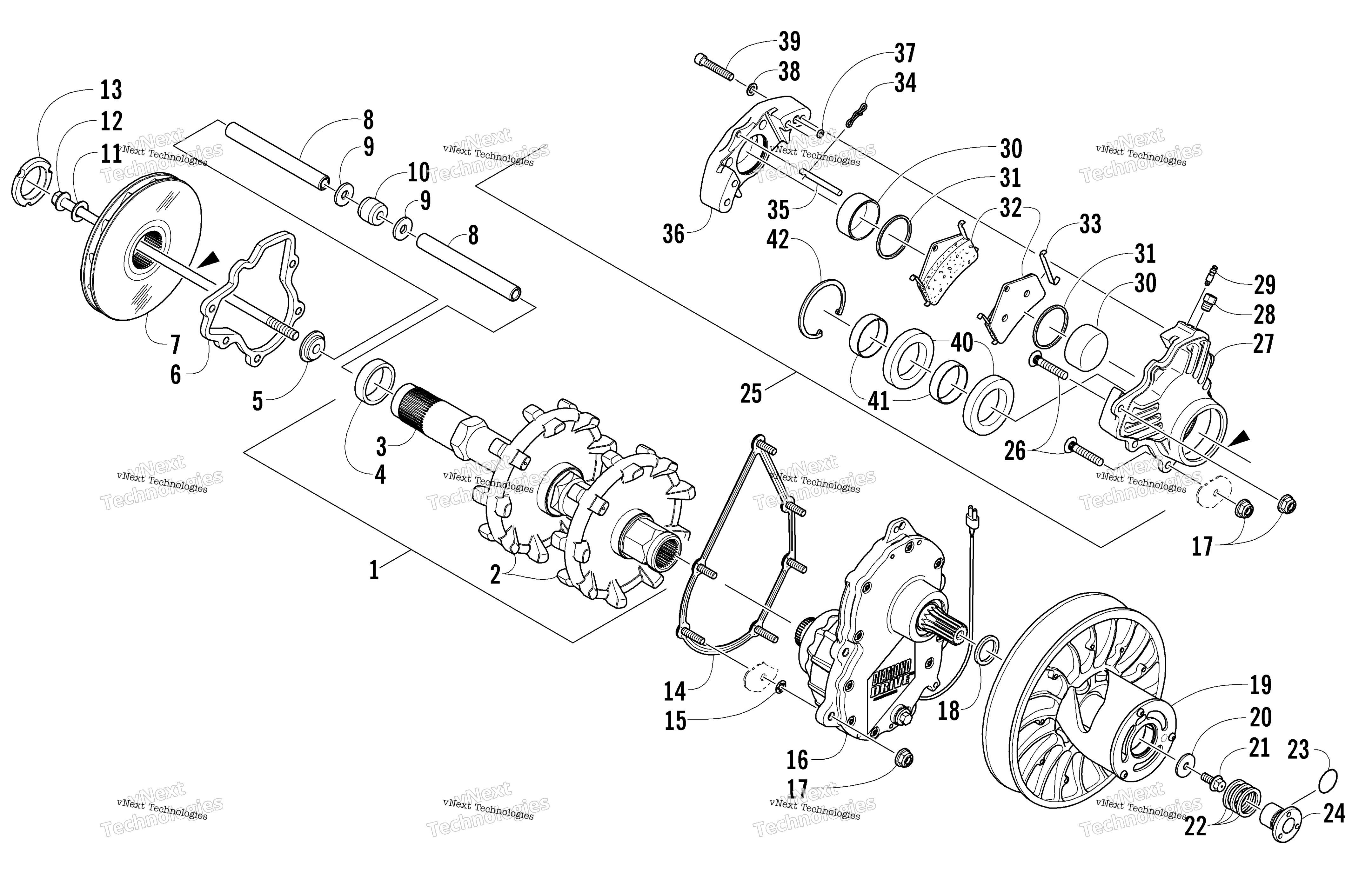 Привод Train And Brake Assemblies