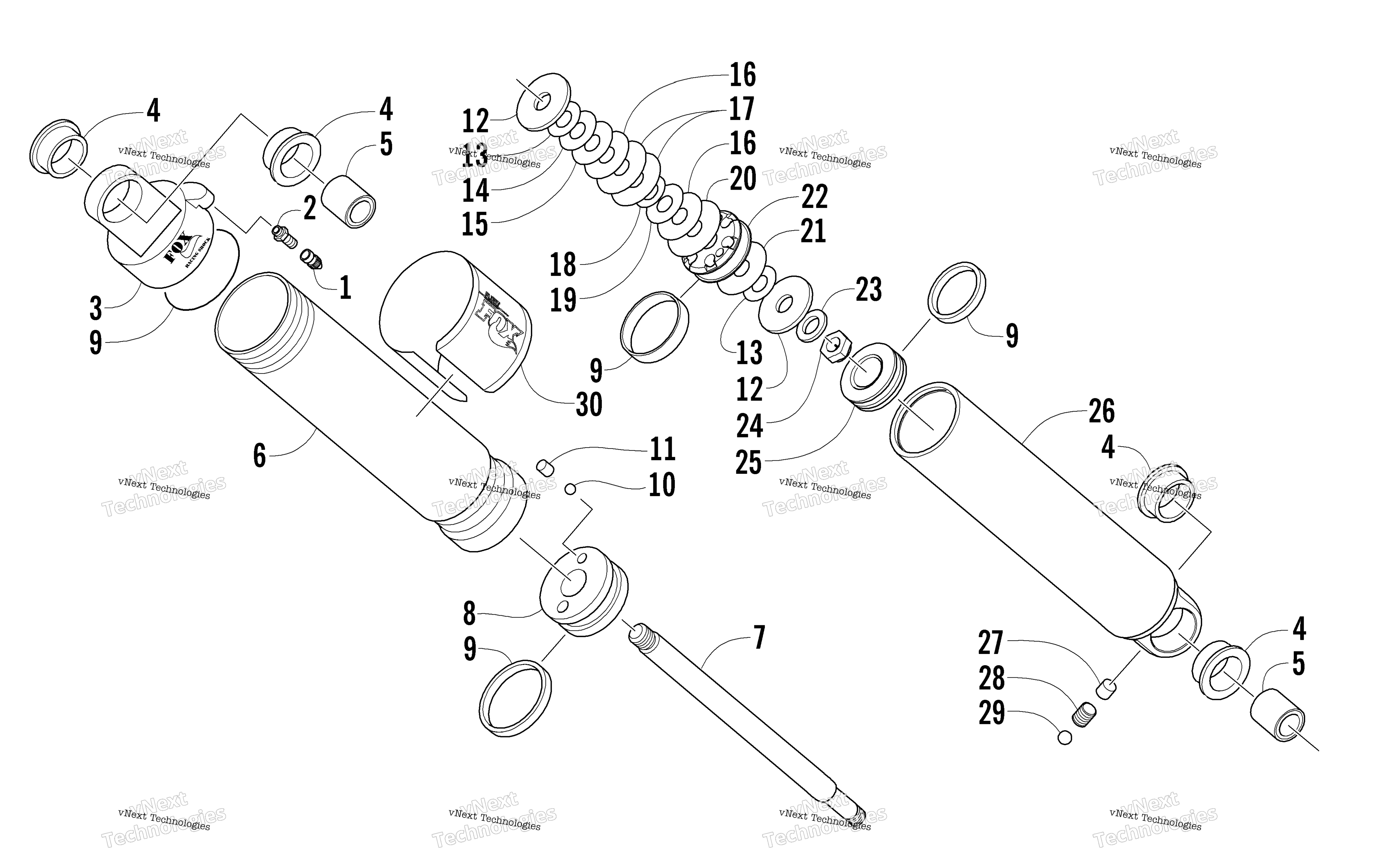 Передняя часть Suspension Shock Absorber