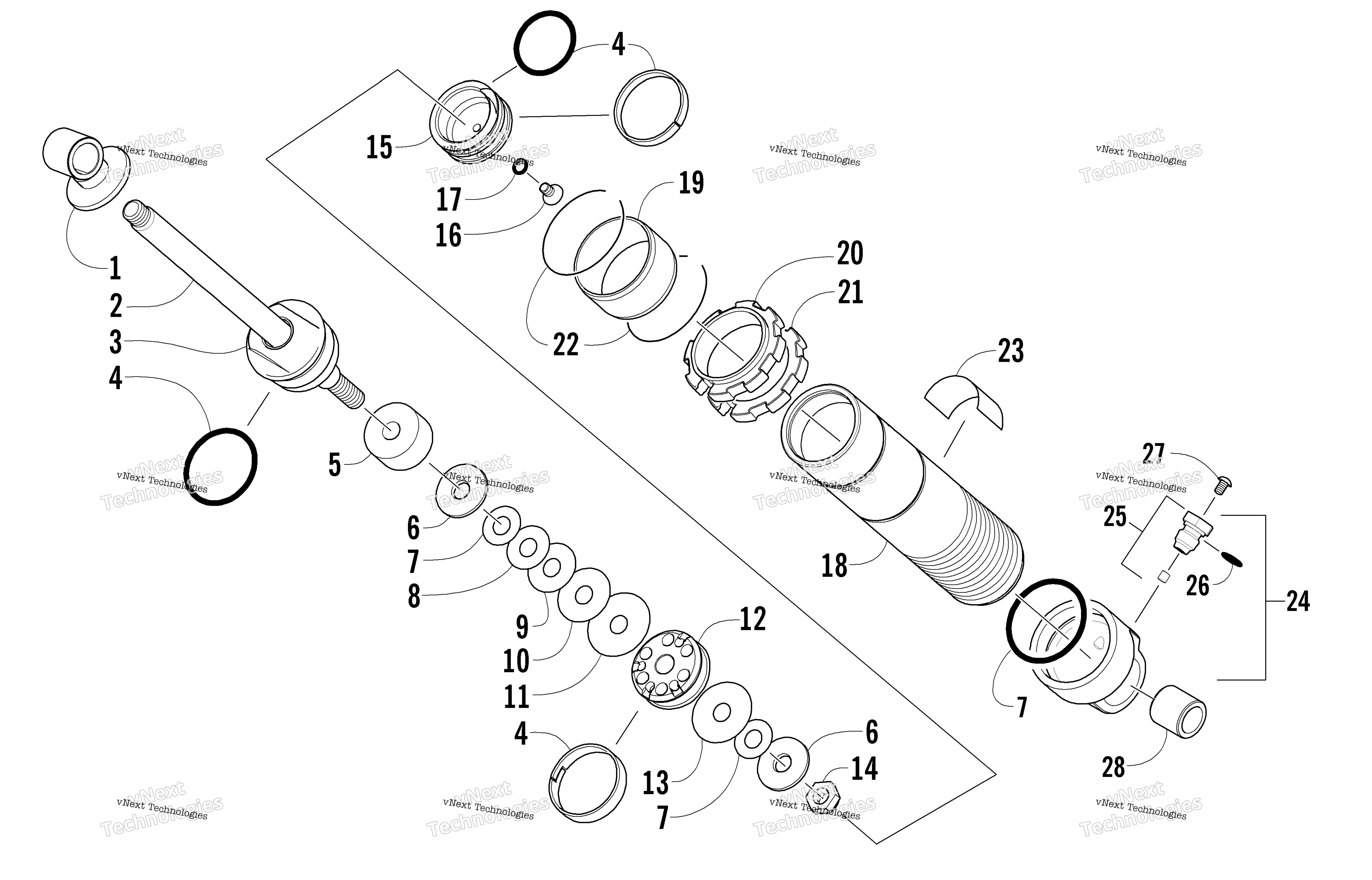 Задняя часть Suspension Front Arm Shock Absorber