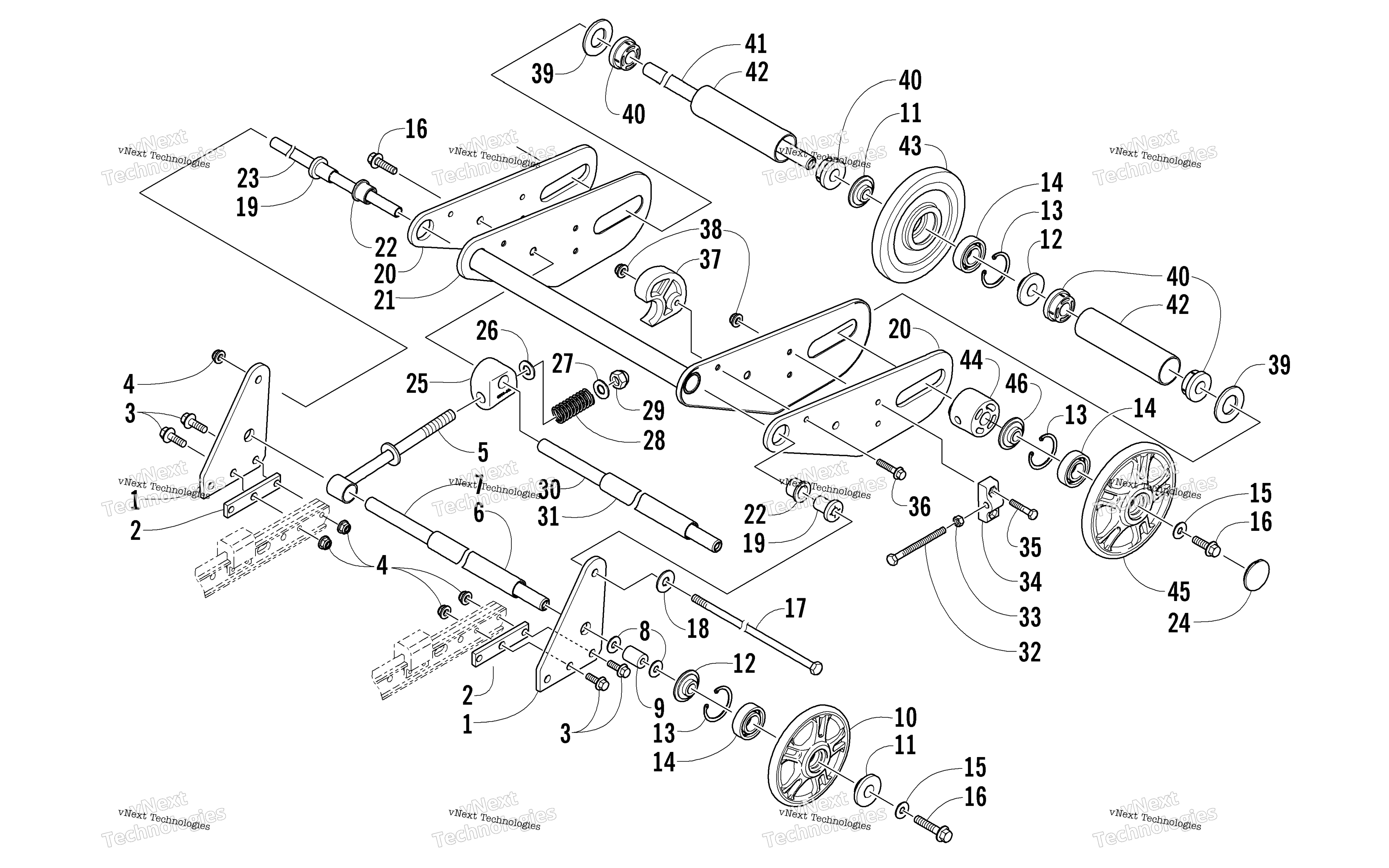 Articulating Skid рама узел
