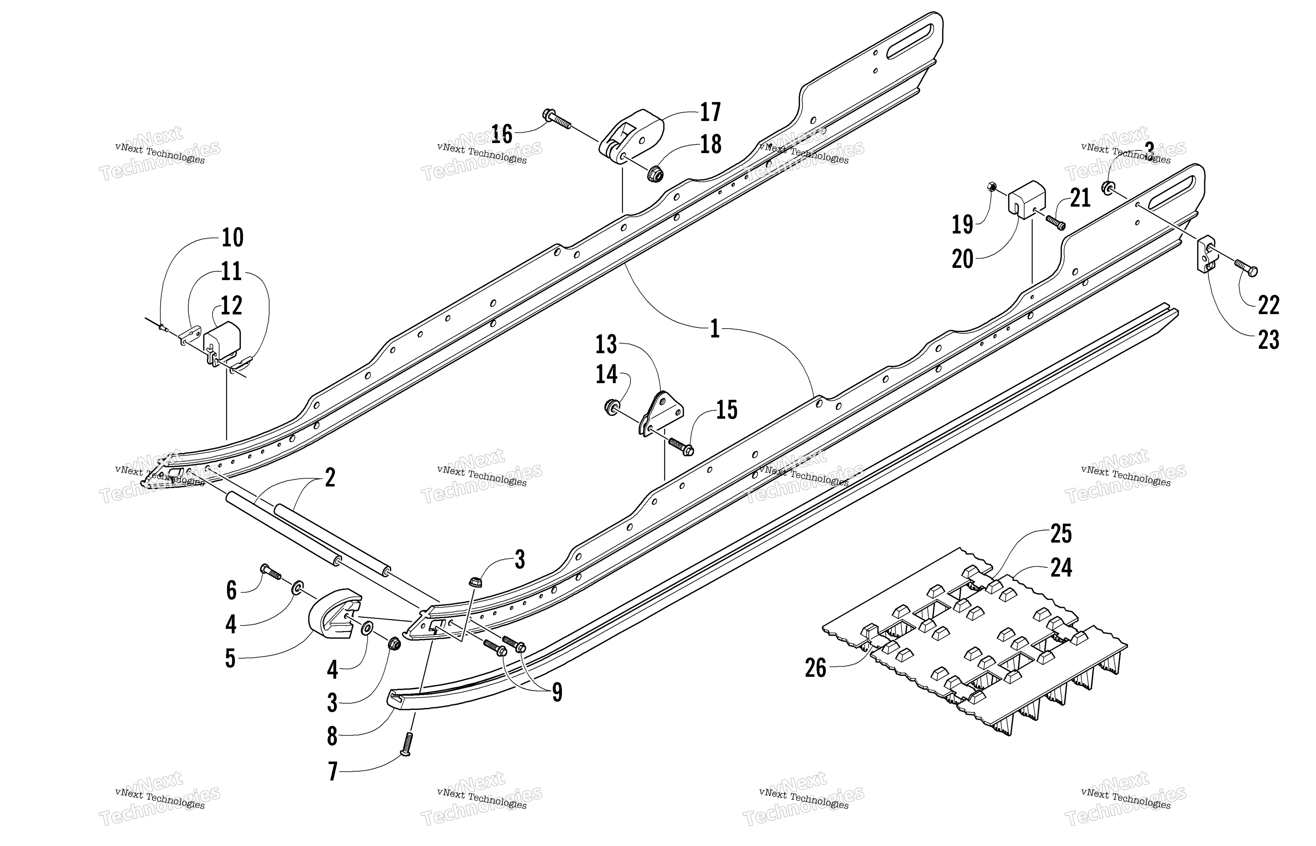 Slide Rail и Track узел