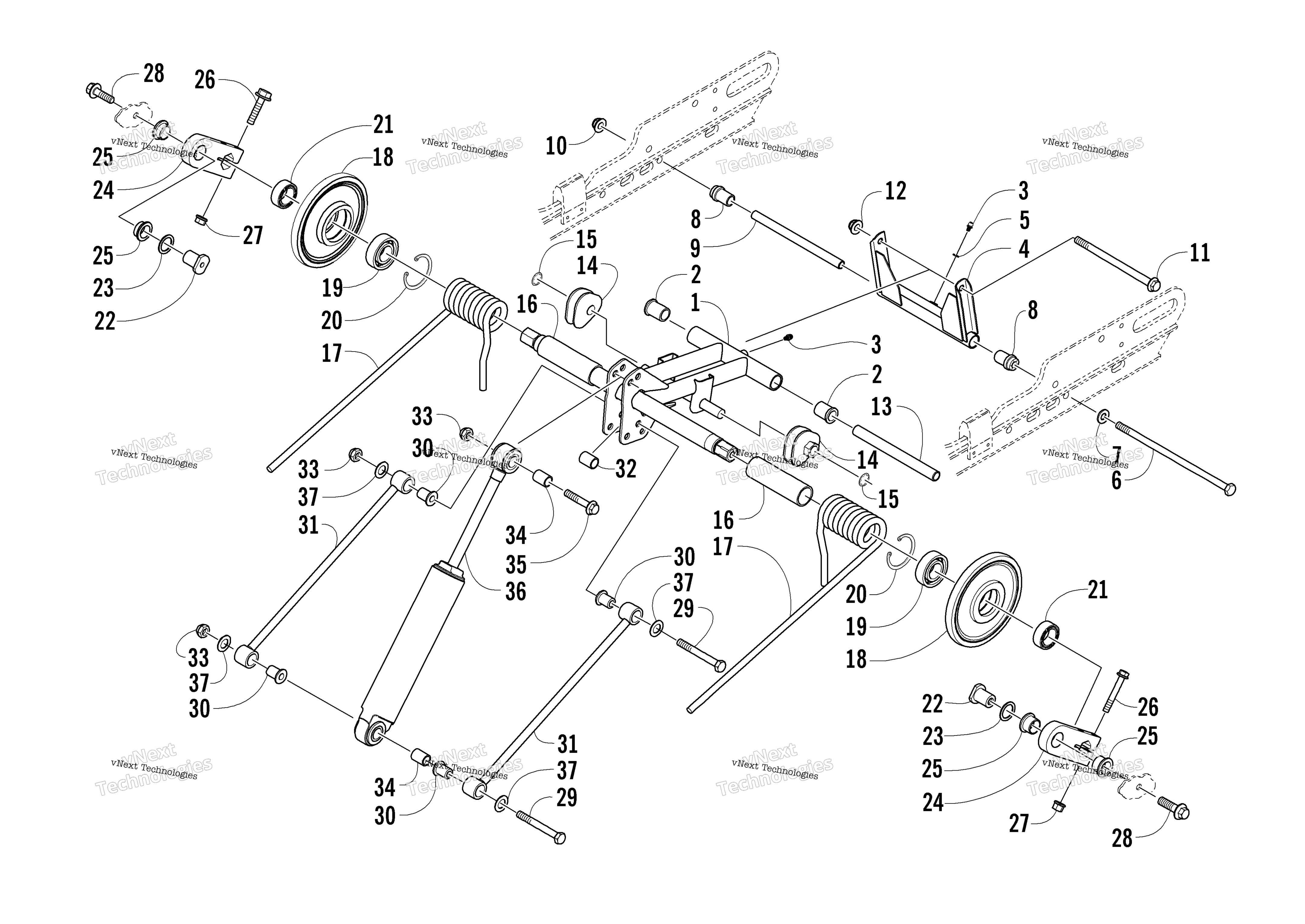 Задняя часть Suspension Rear Arm Assembly