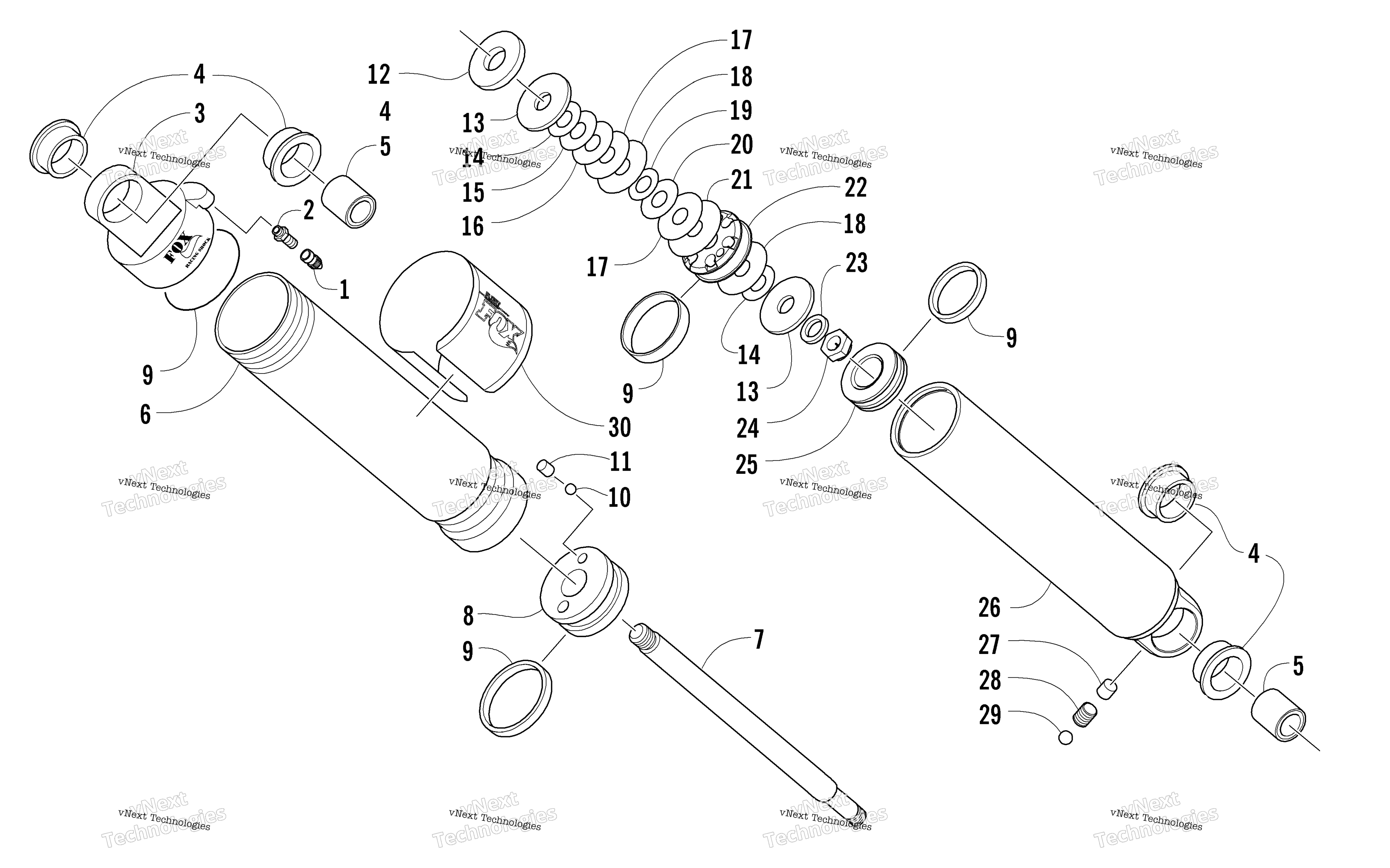 Передняя часть Suspension Shock Absorber