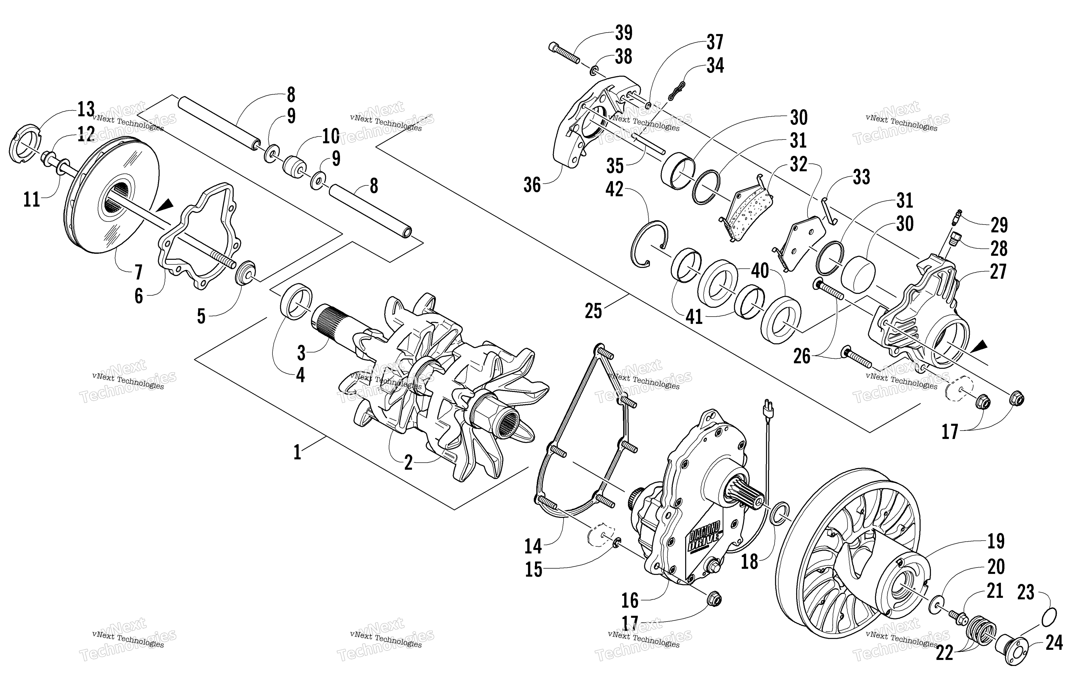 Привод Train And Brake Assemblies