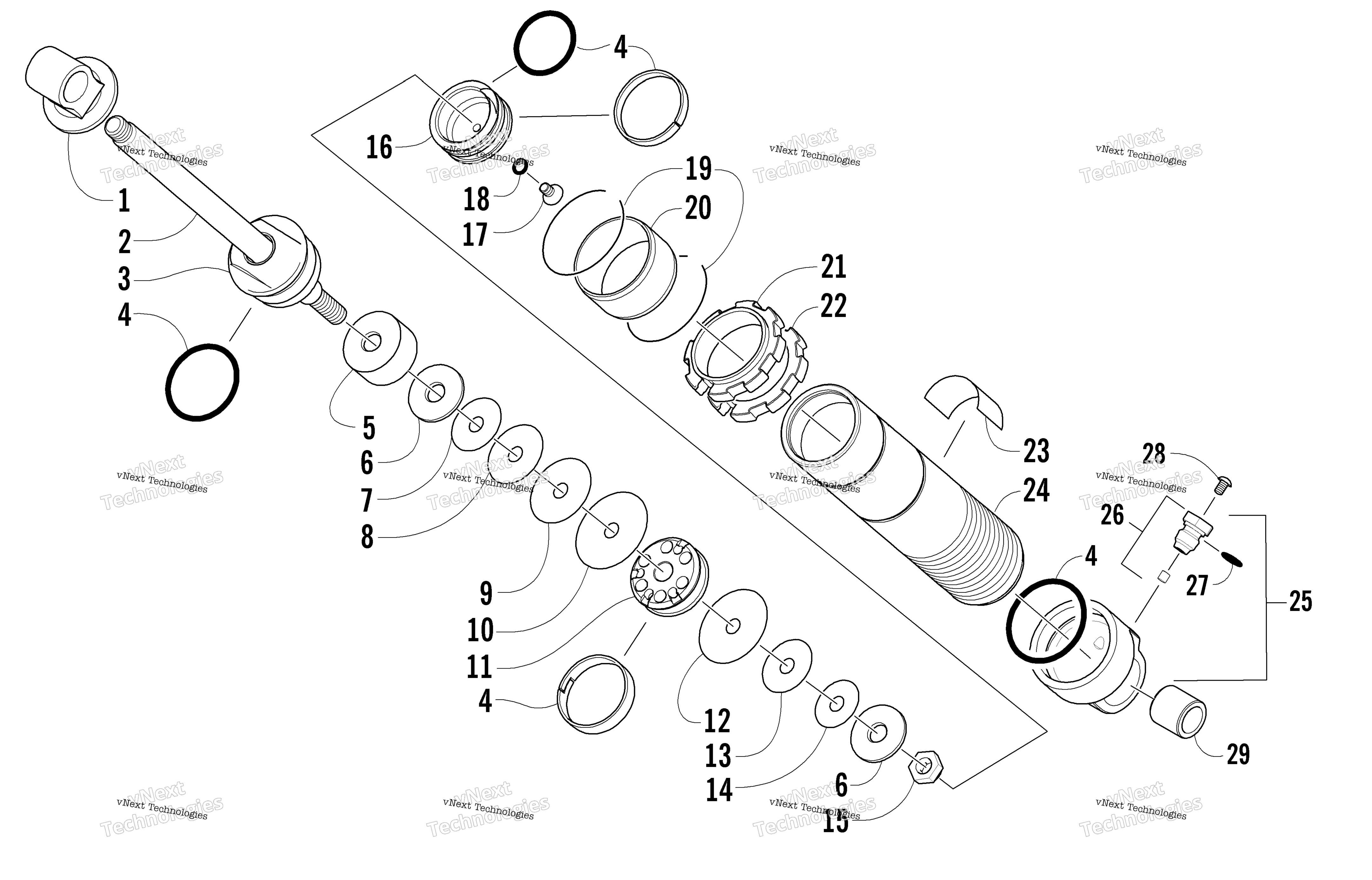 Задняя часть Suspension Front Arm Shock Absorber