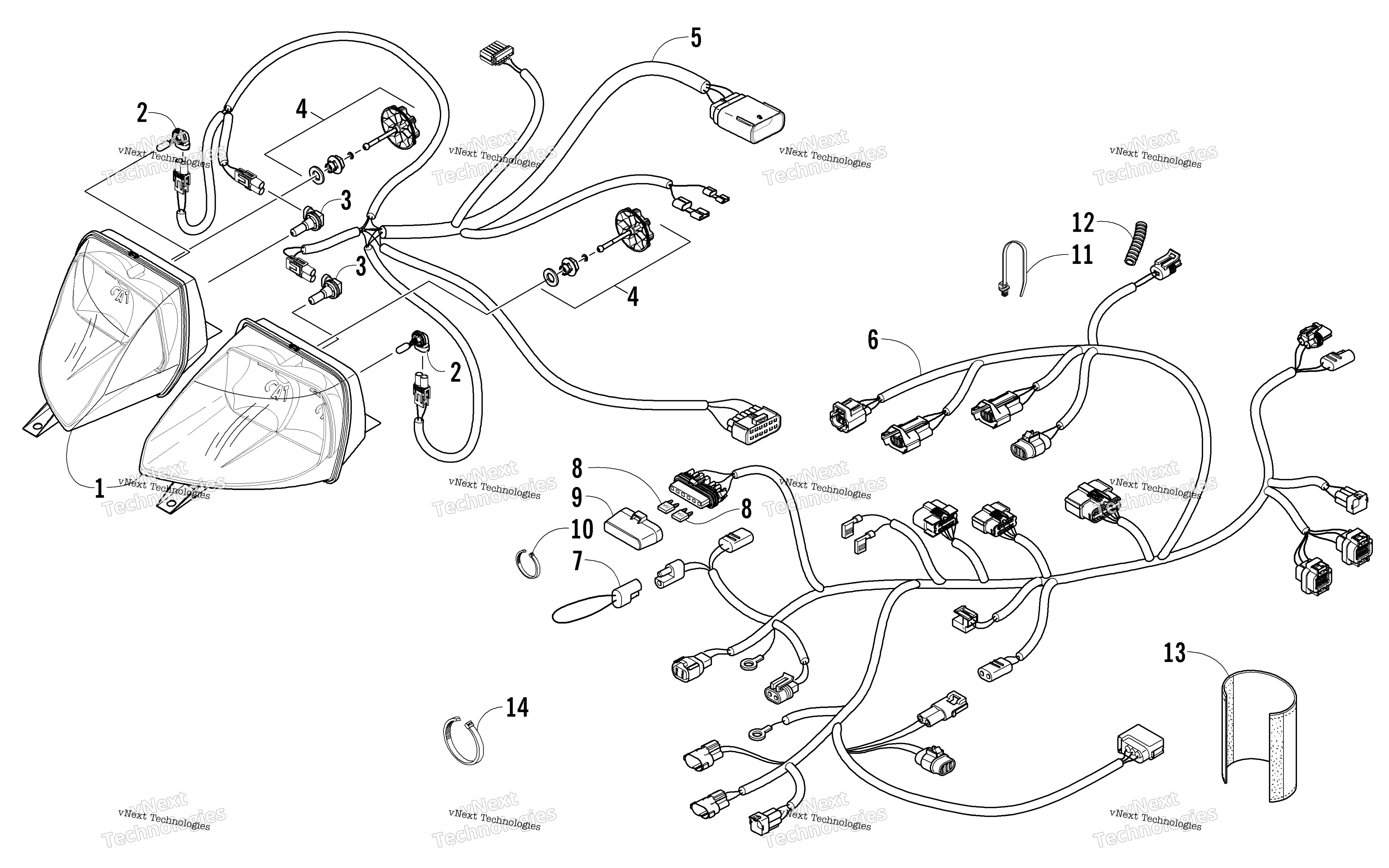 Фара And Wiring Assemblies