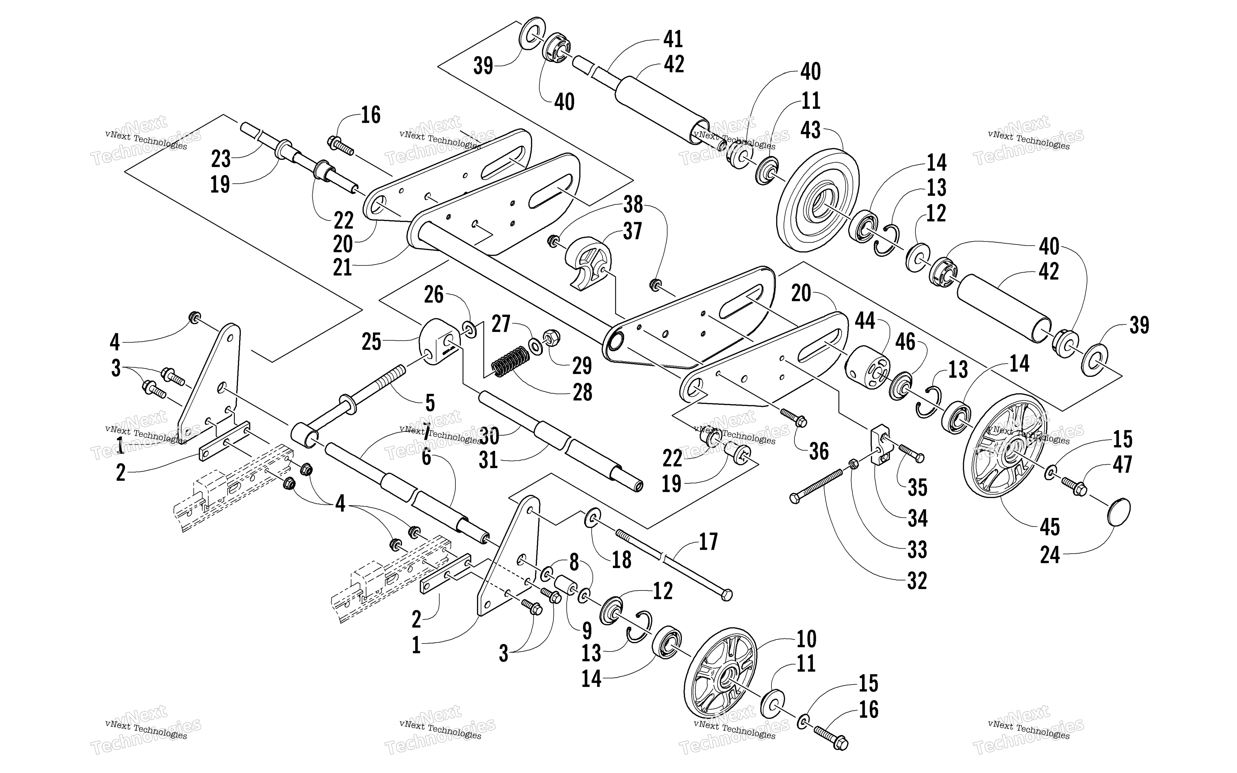 Articulating Skid рама узел