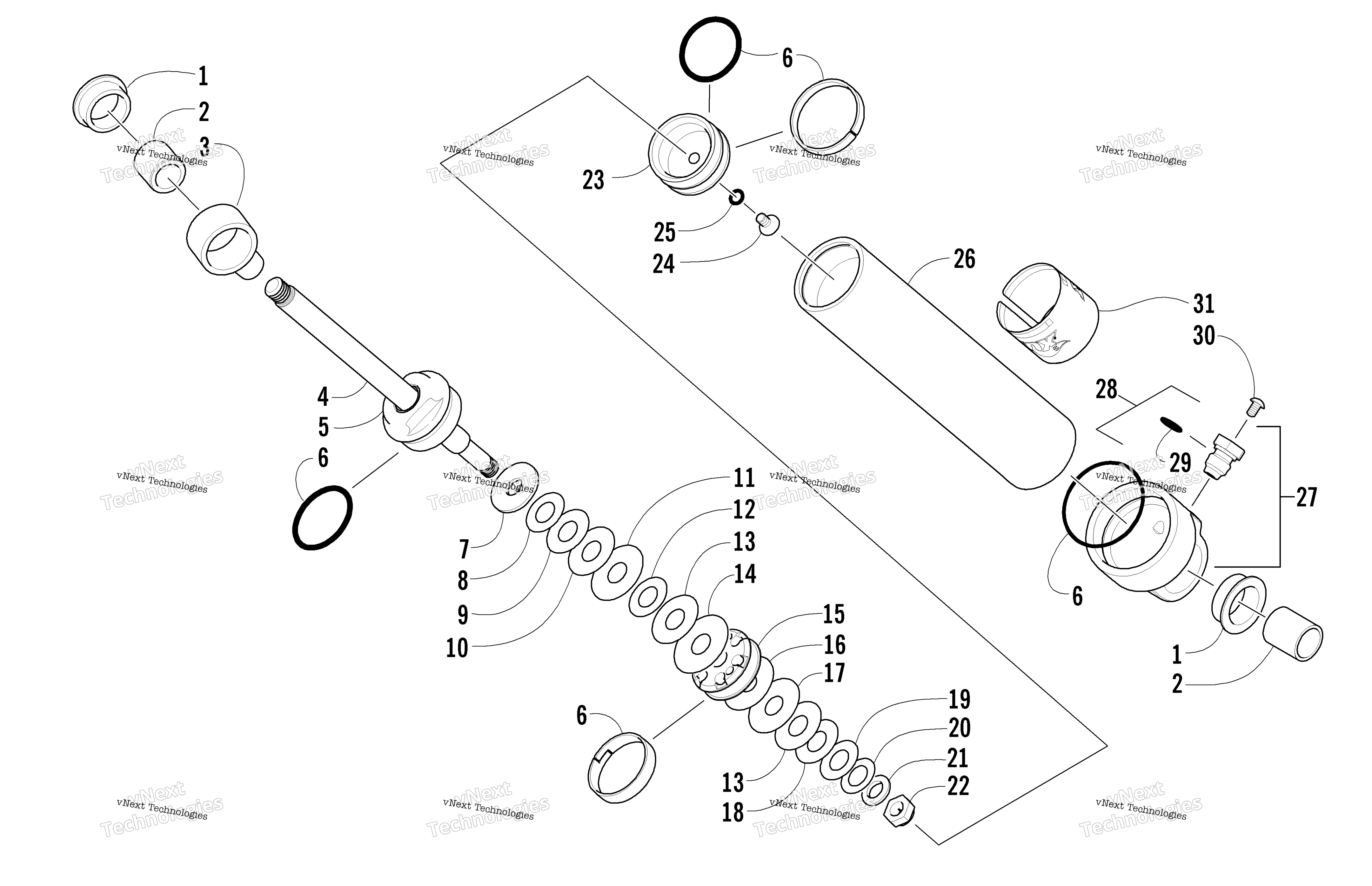 Задняя часть Suspension Rear Arm Shock Absorber
