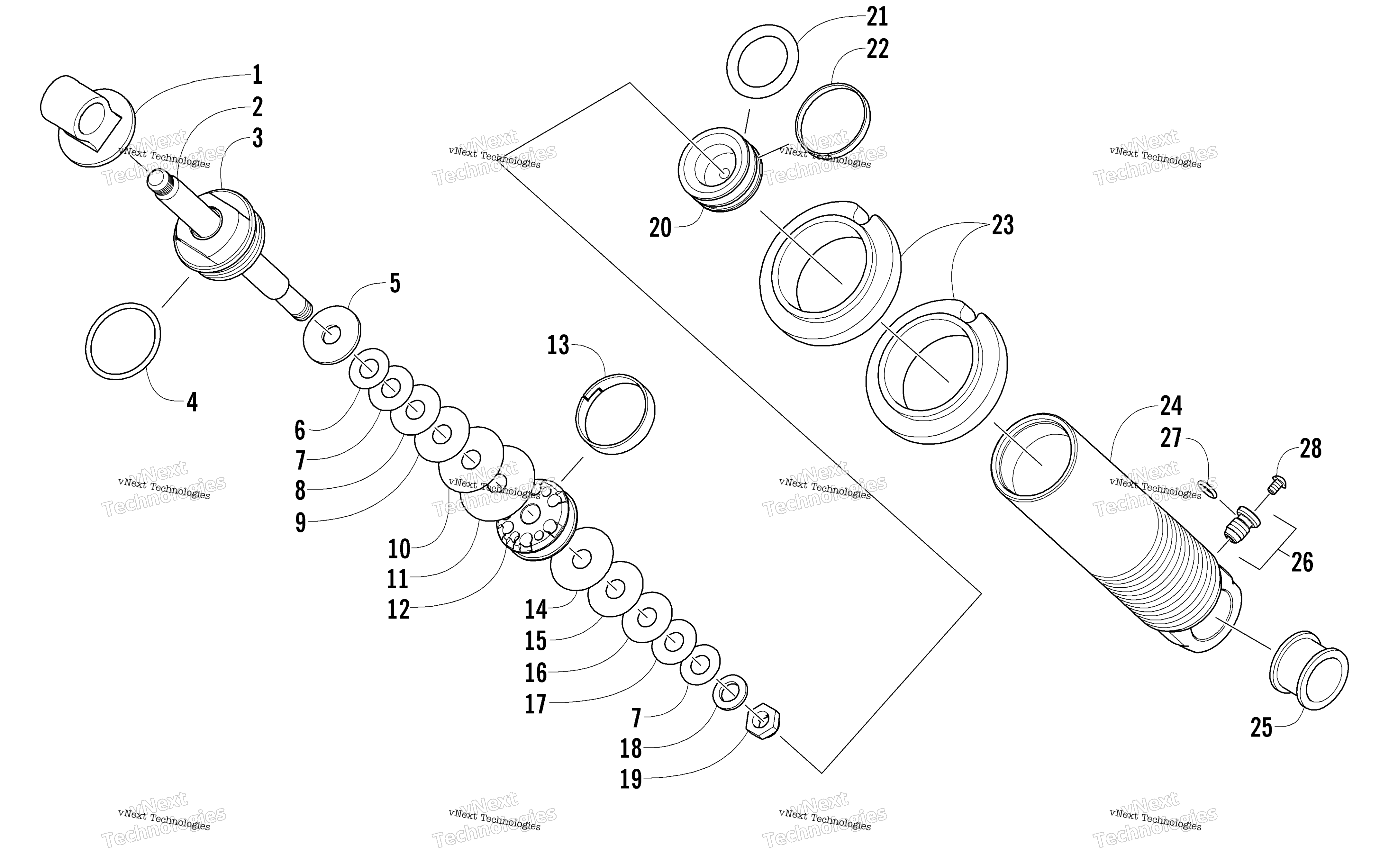 Задняя часть Suspension Front Arm Shock Absorber