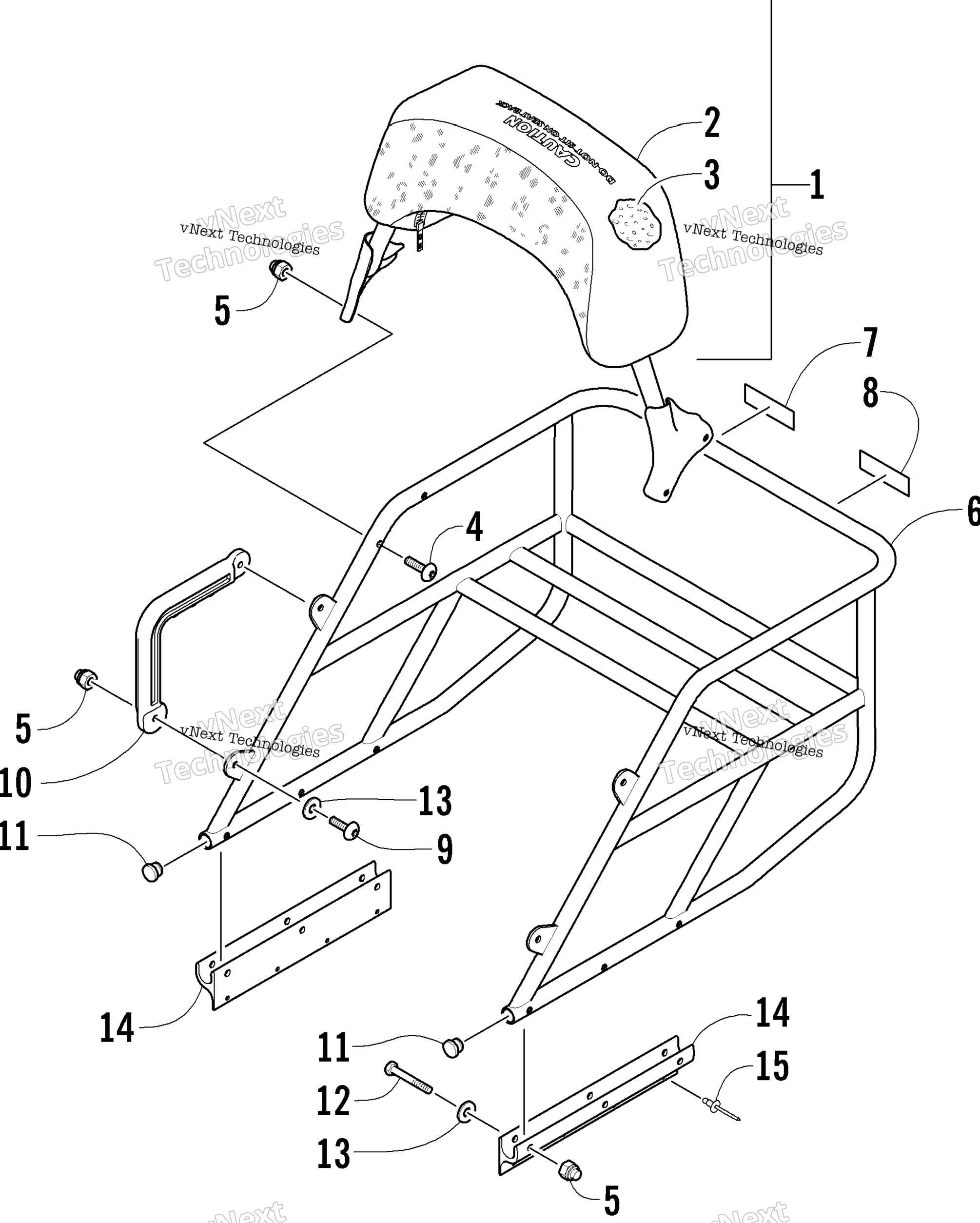 полка и Backrest узел