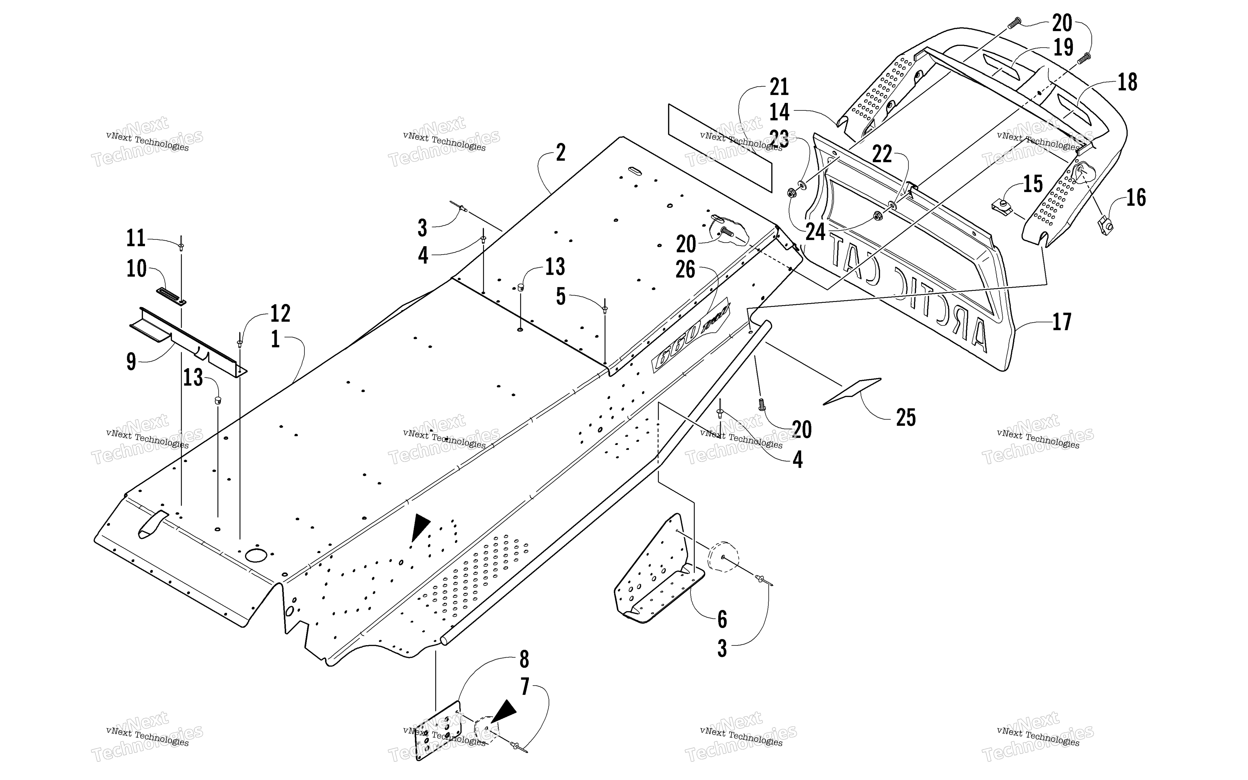 Tunnel и задний Bumper