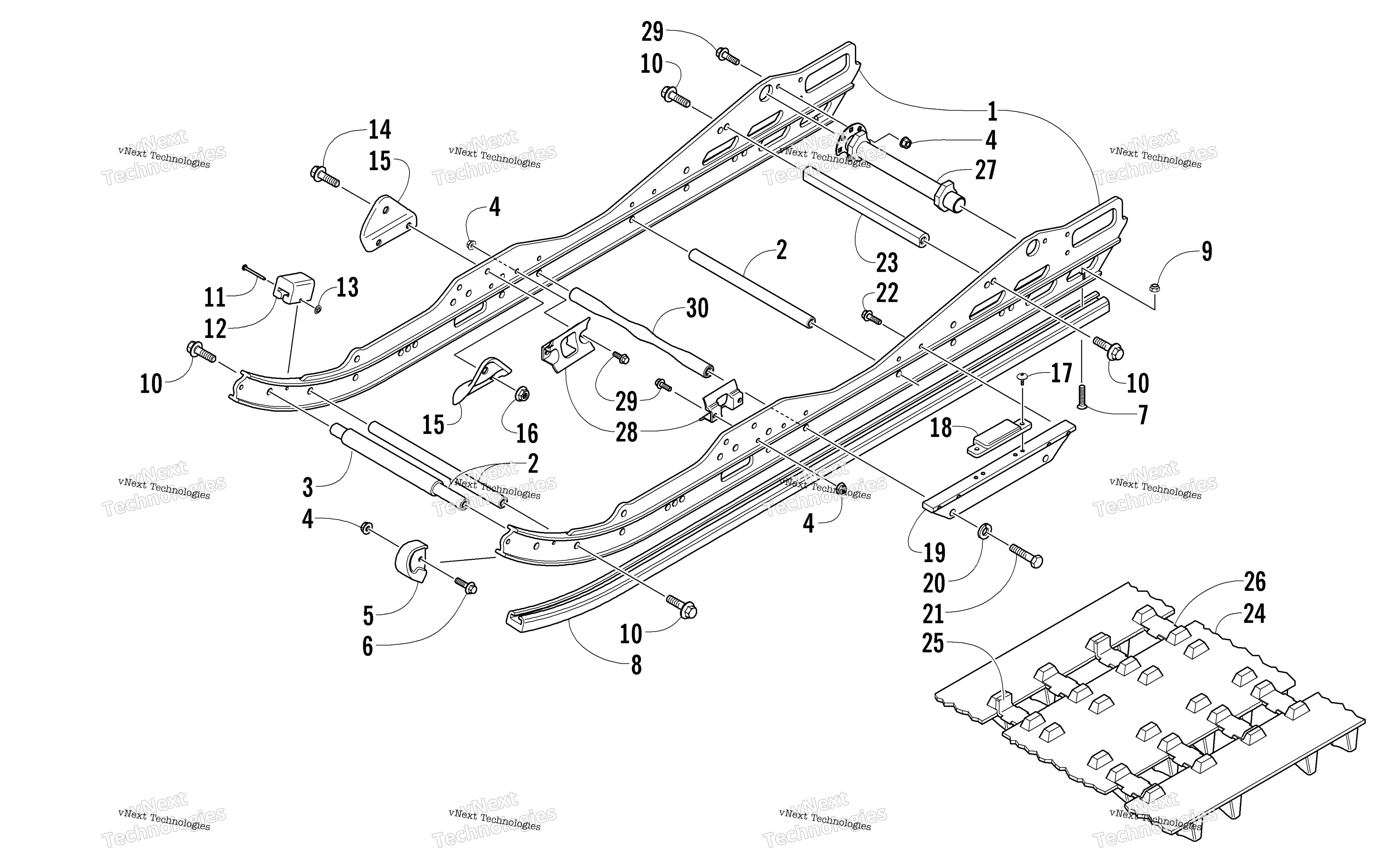 Slide Rails и Track узел