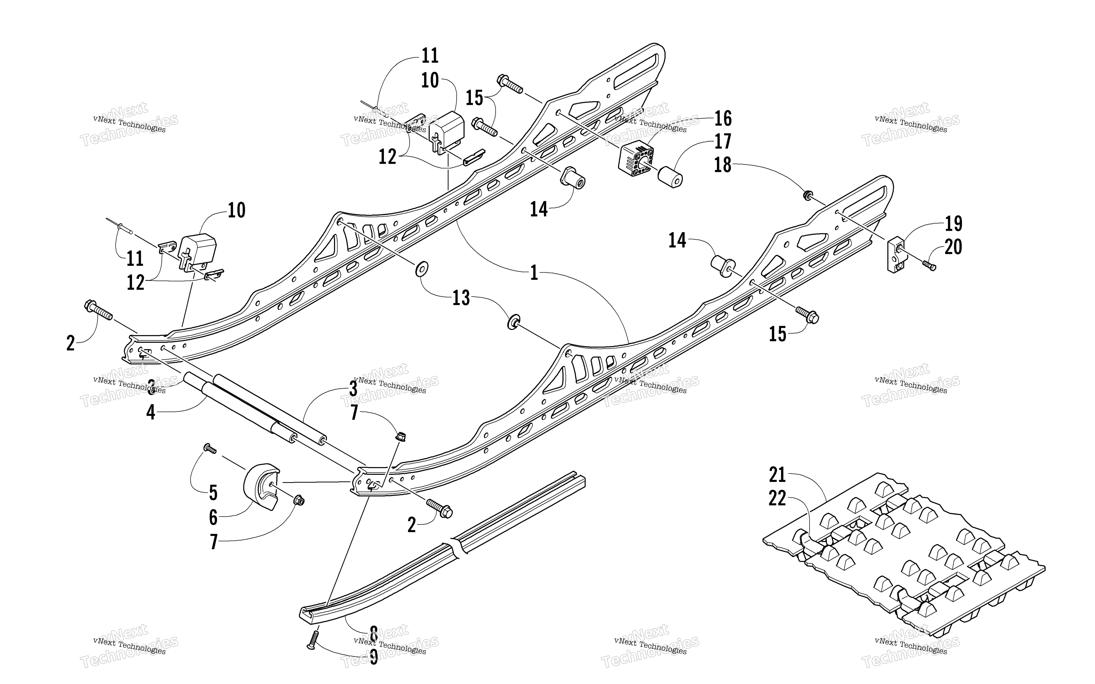 Slide Rails и Track узел