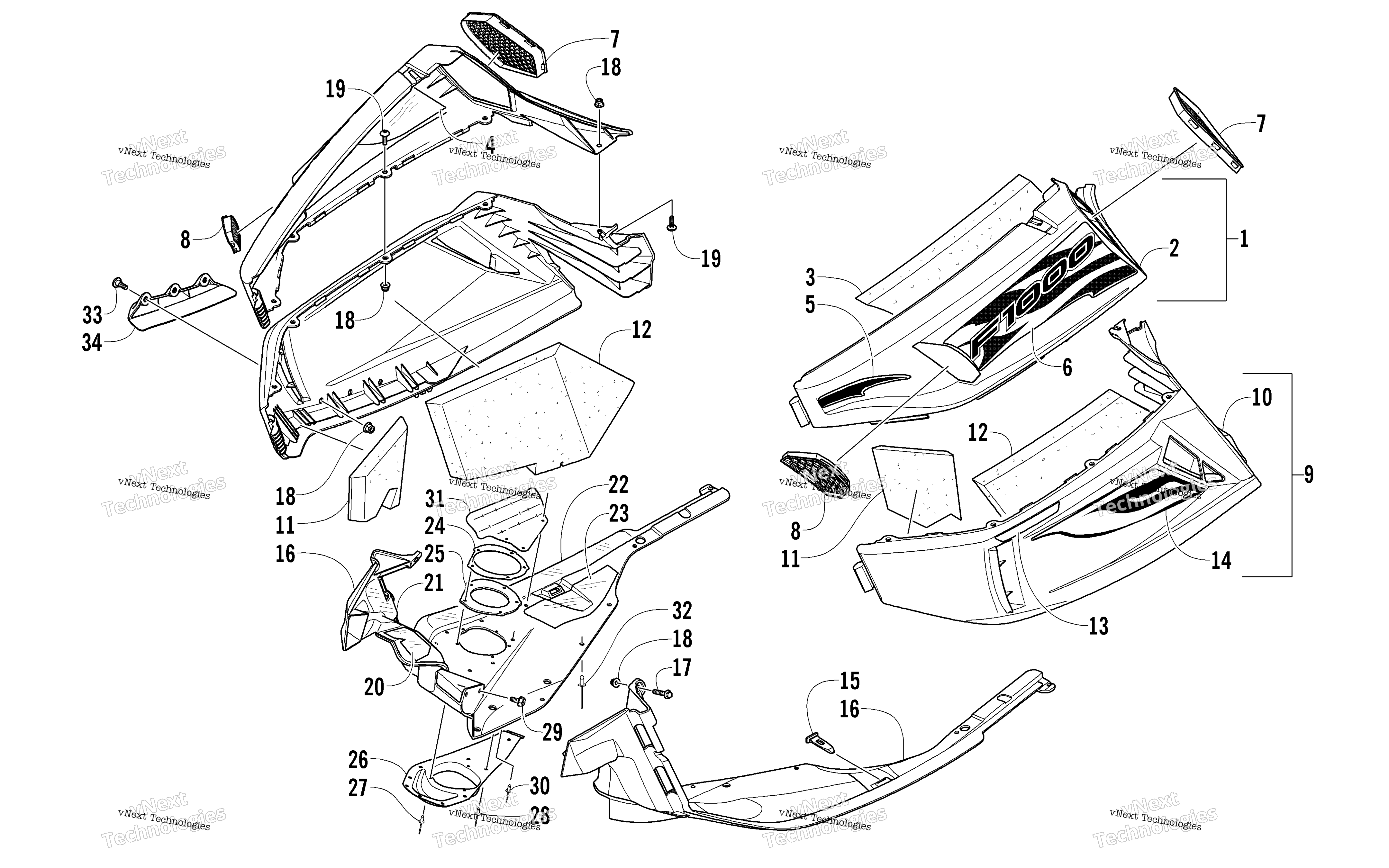 Skid Plate и Side панель узел