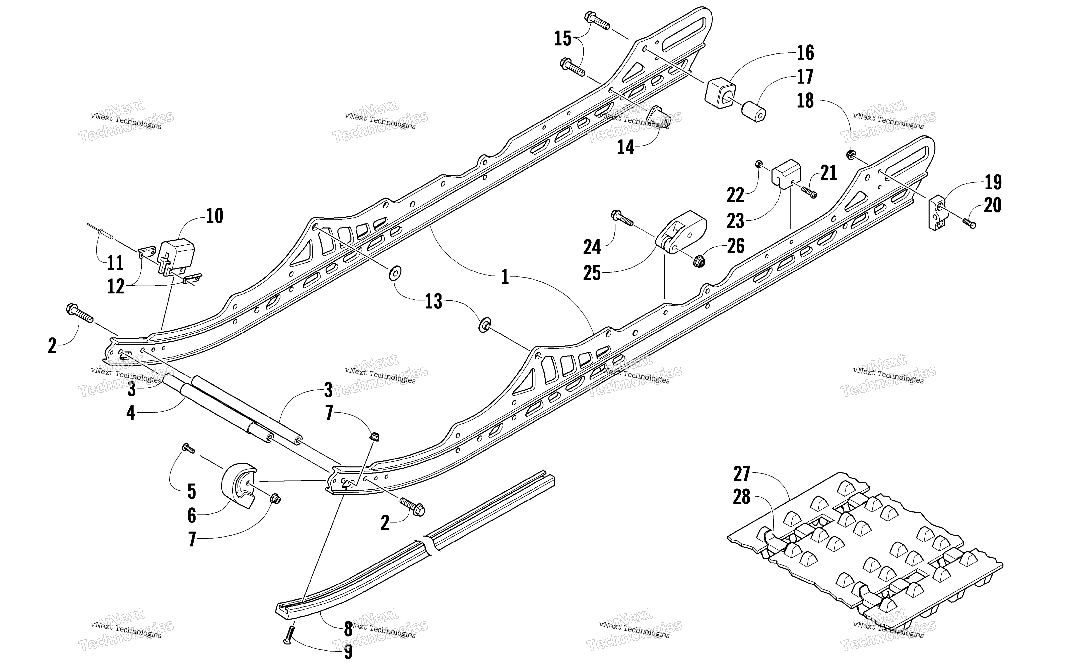 Slide Rails и Track узел