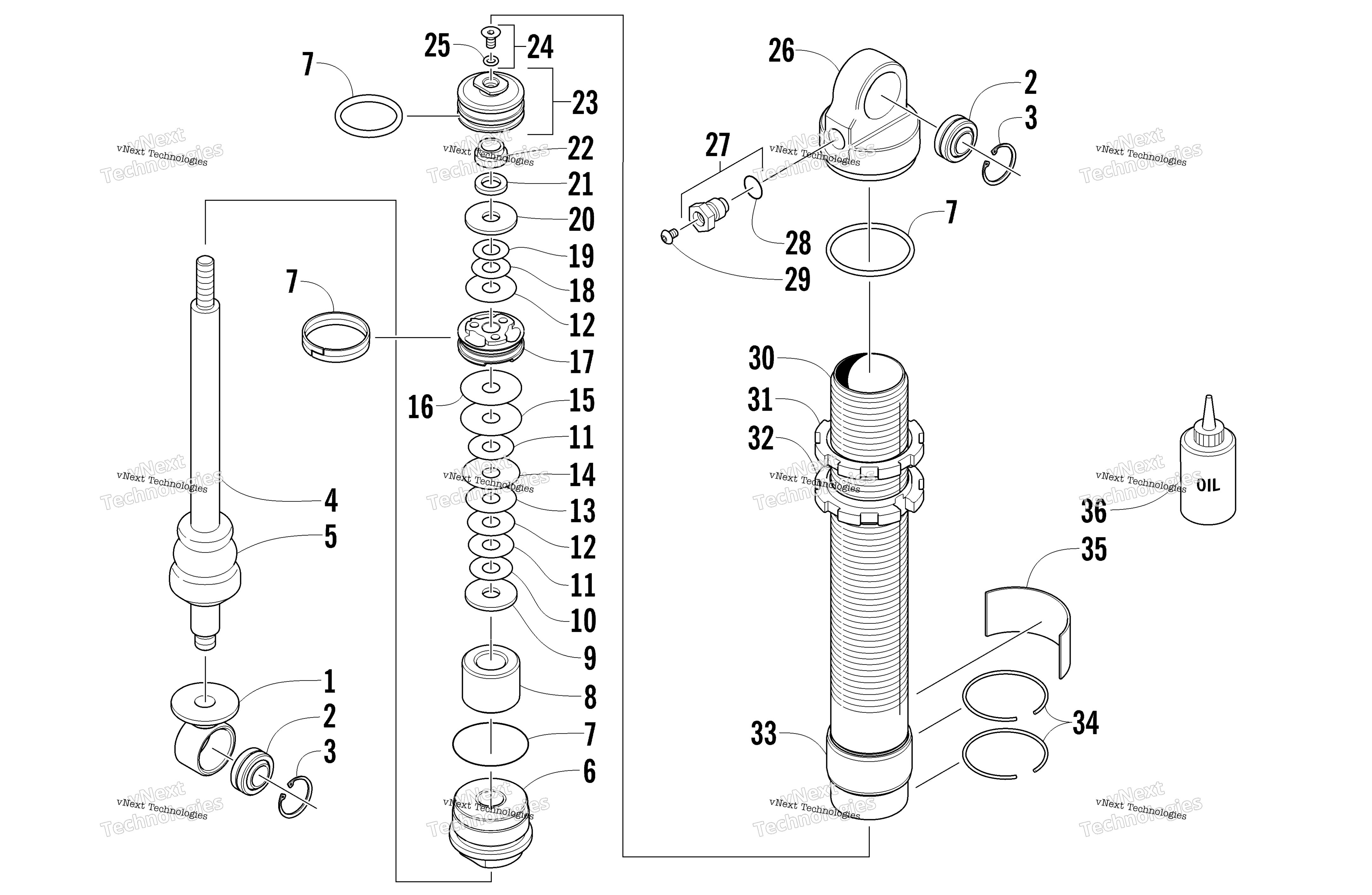 Передняя часть Suspension Shock Absorber