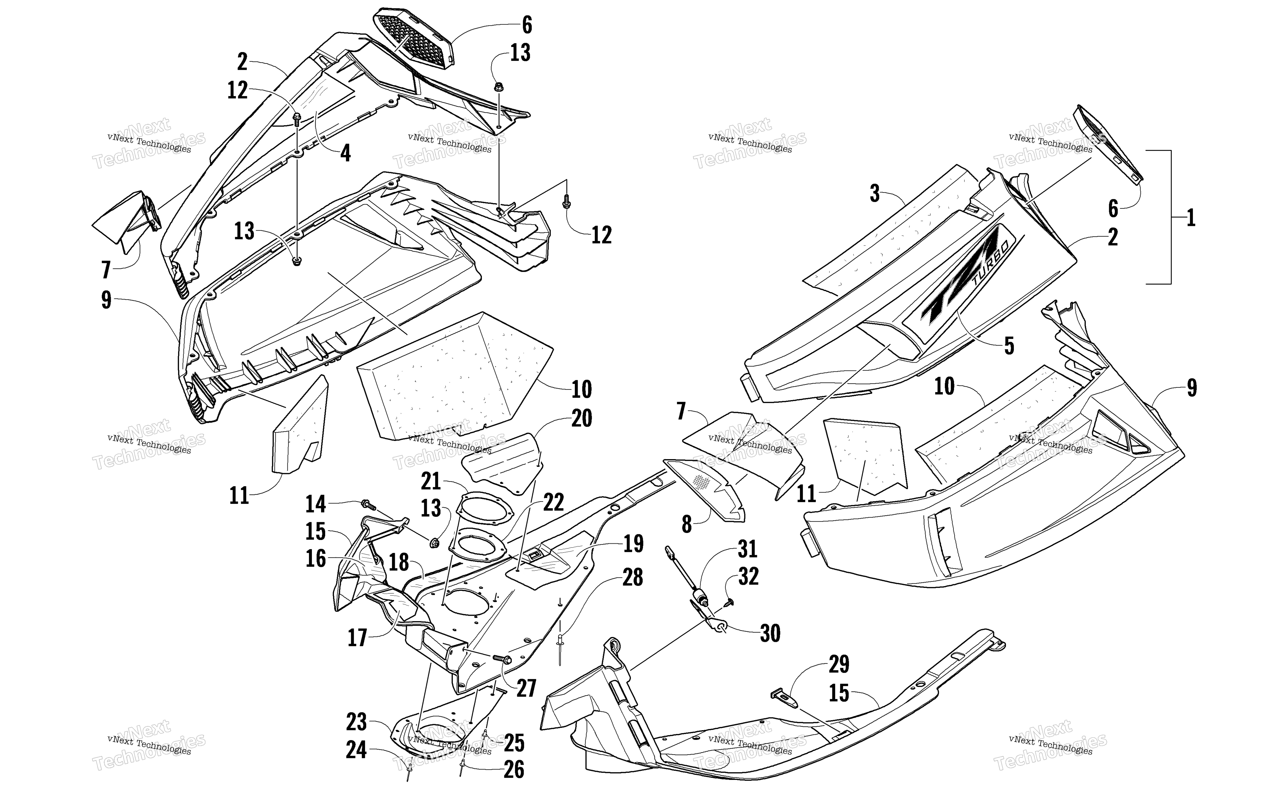 Skid Plate и Side панель узел