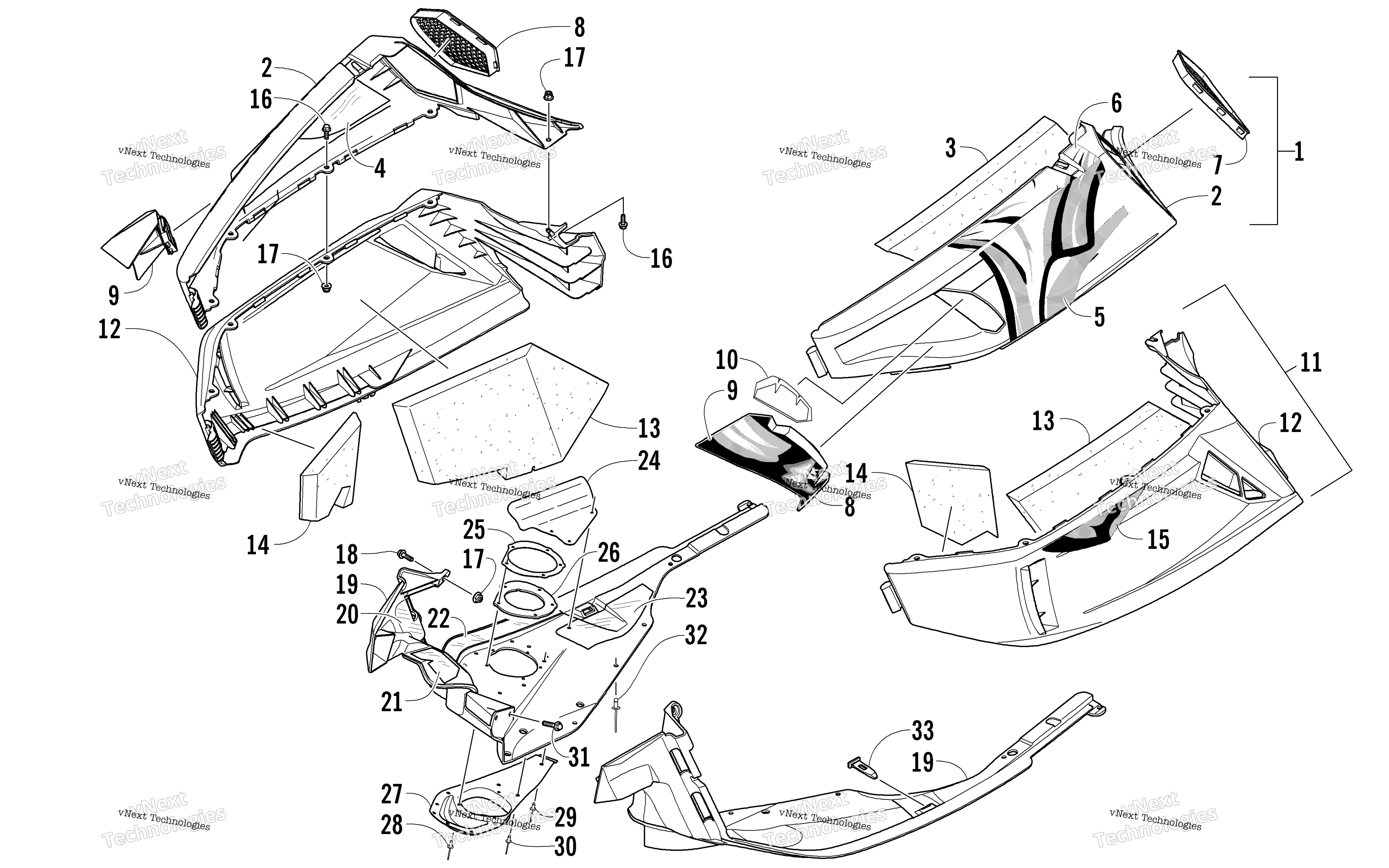 Skid Plate и Side панель узел