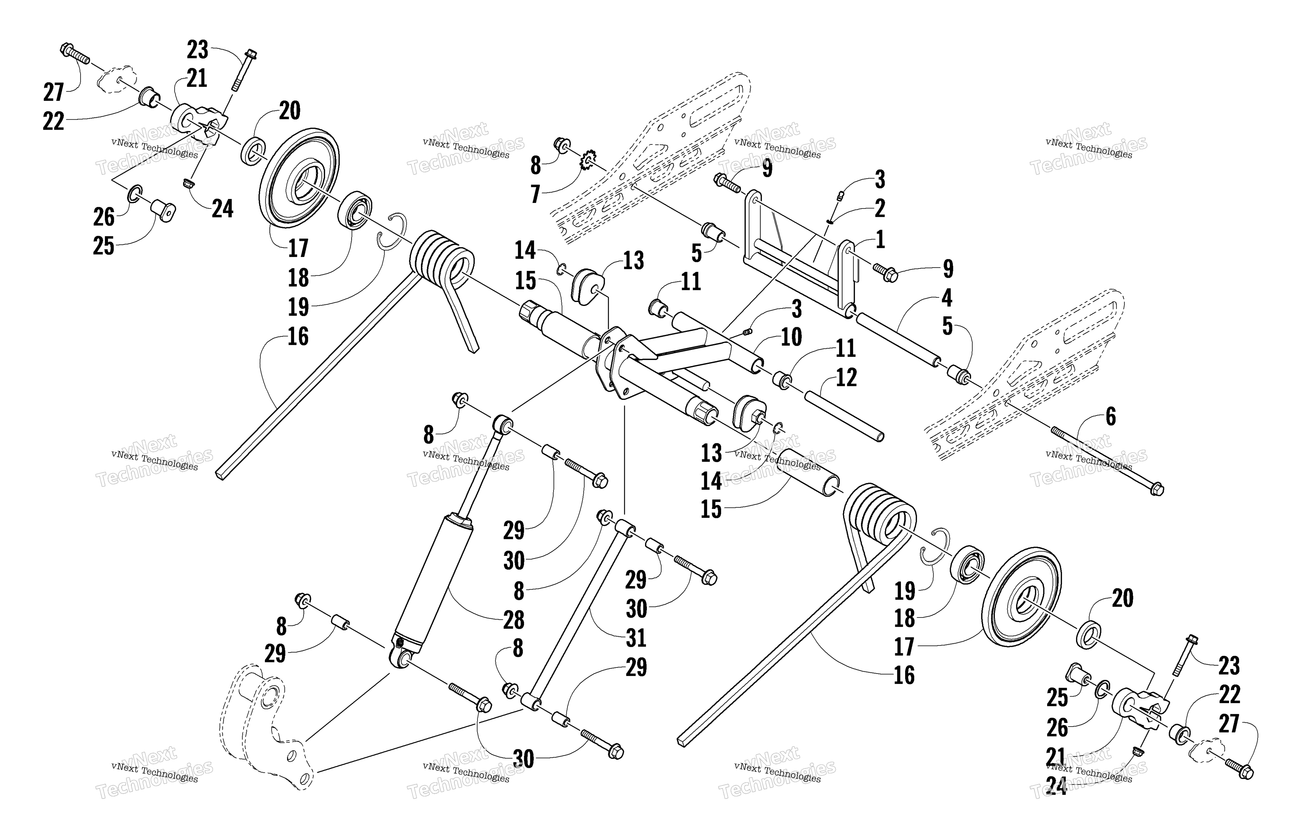 Задняя часть Suspension Rear Arm Assembly