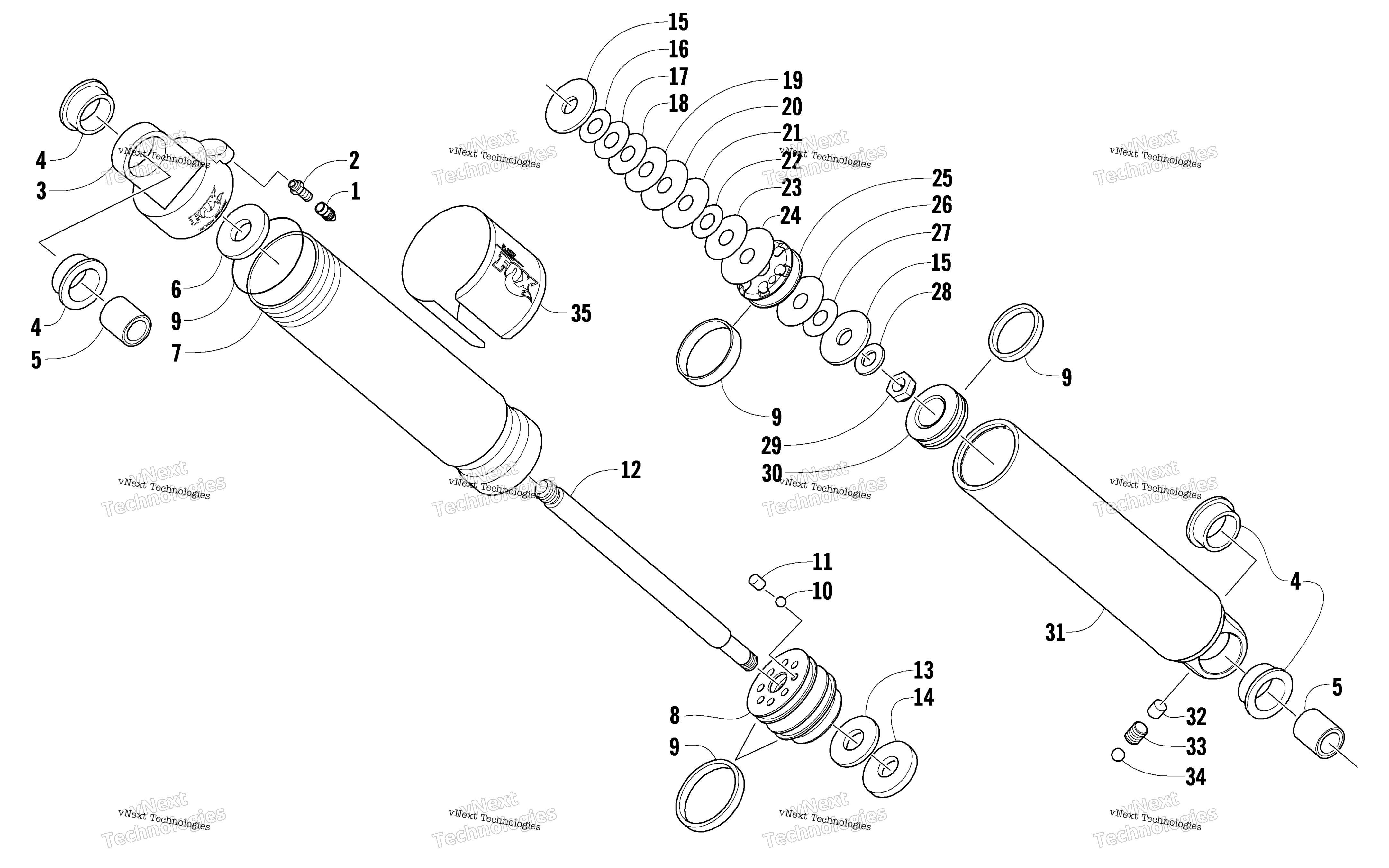 Передняя часть Suspension Shock Absorber