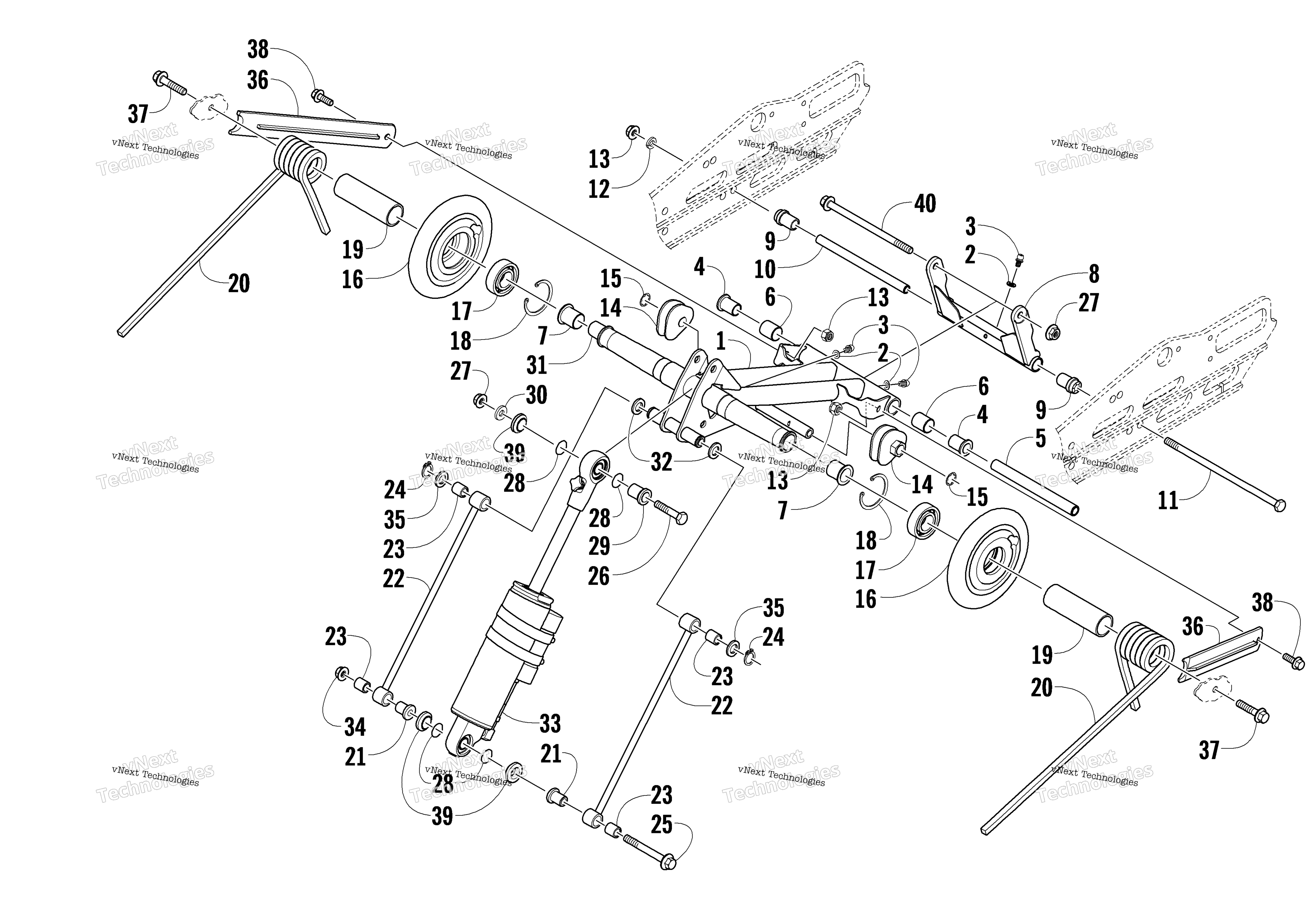 Задняя часть Suspension Rear Arm Assembly