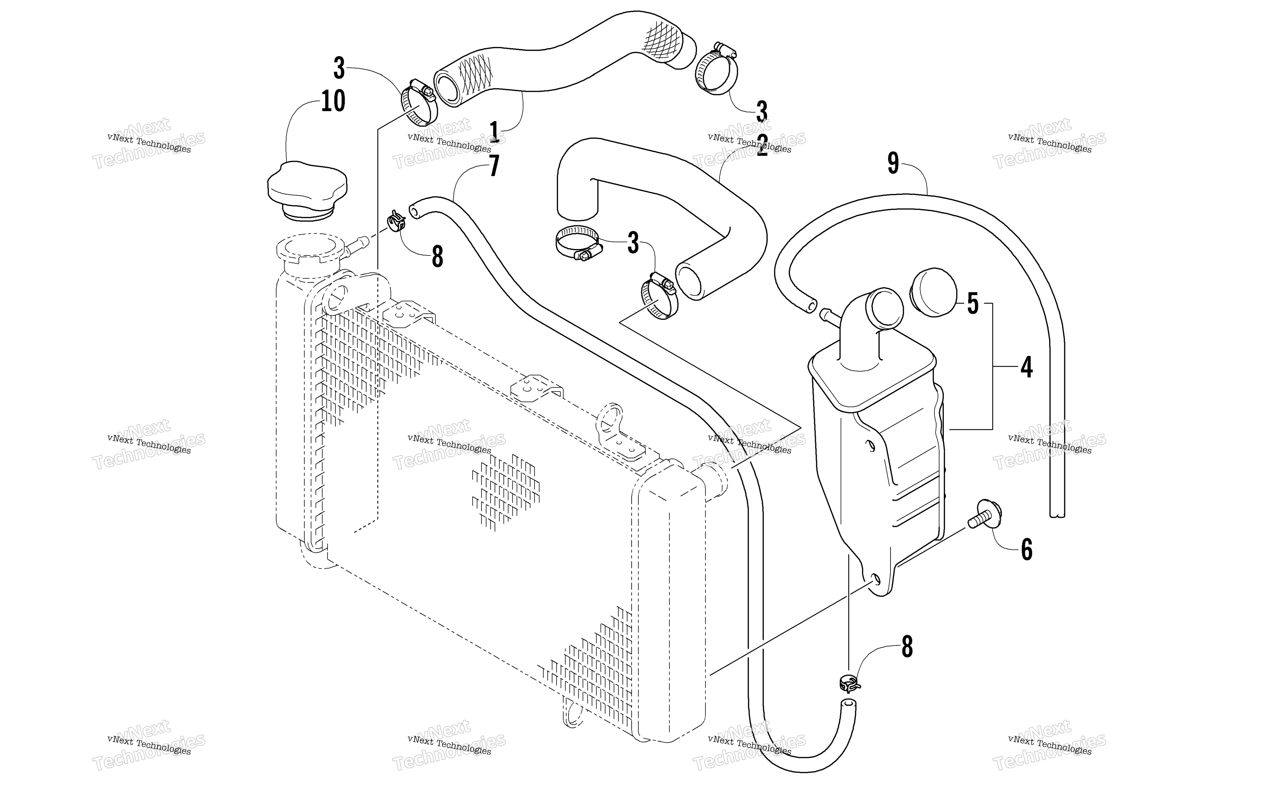 Радиатор Hose Assembly