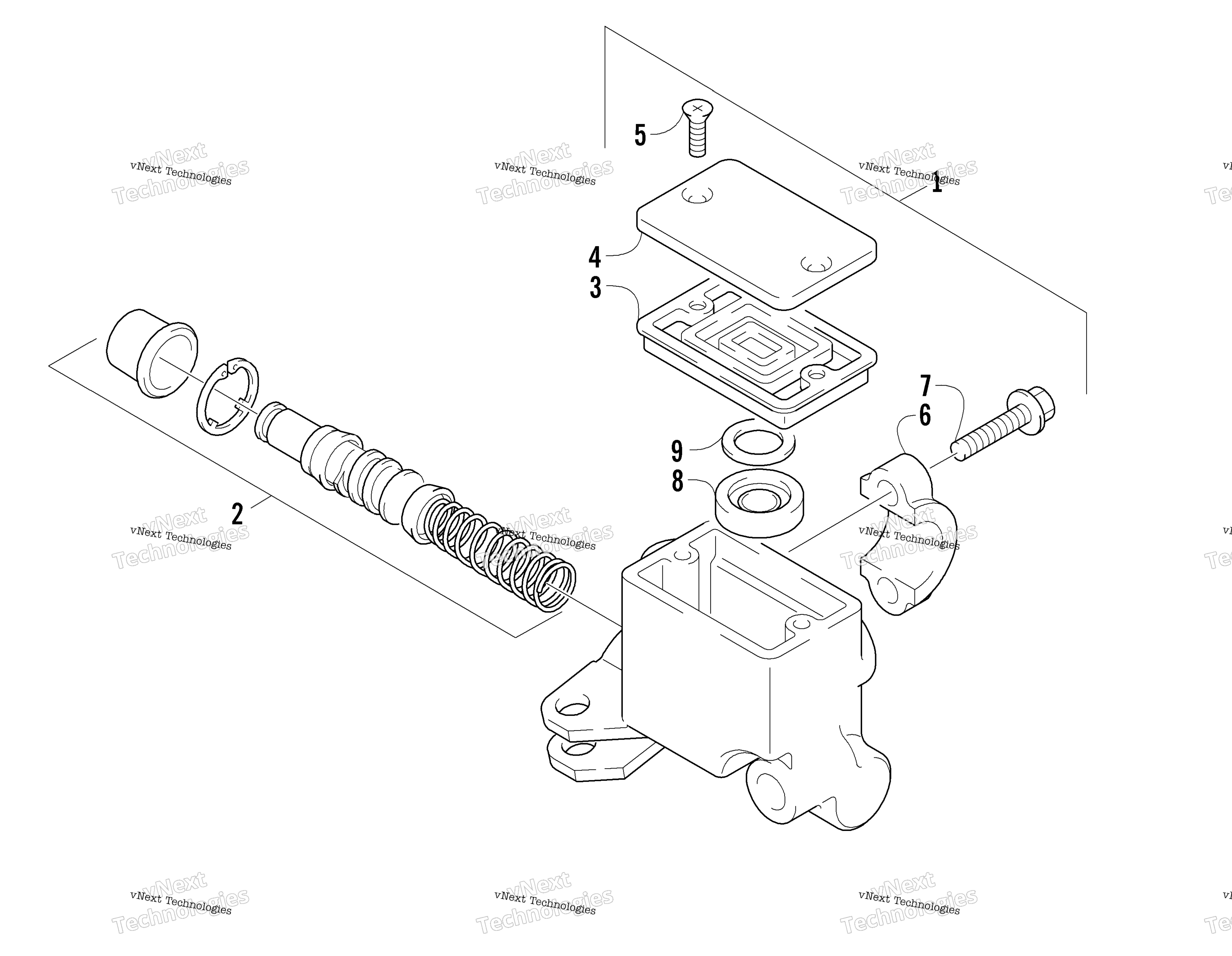 Передняя часть Master Cylinder Assembly