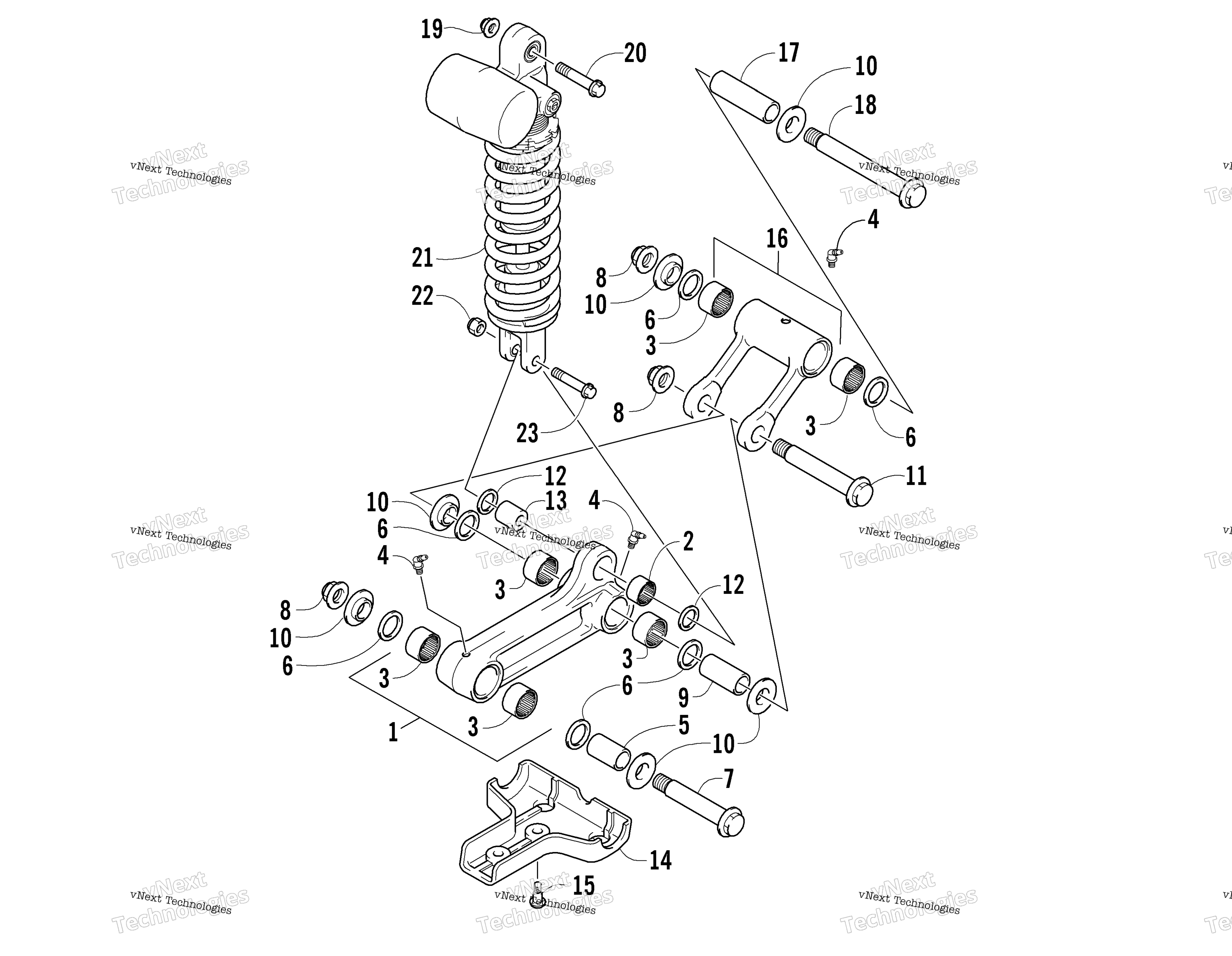Задняя часть Suspension Assembly