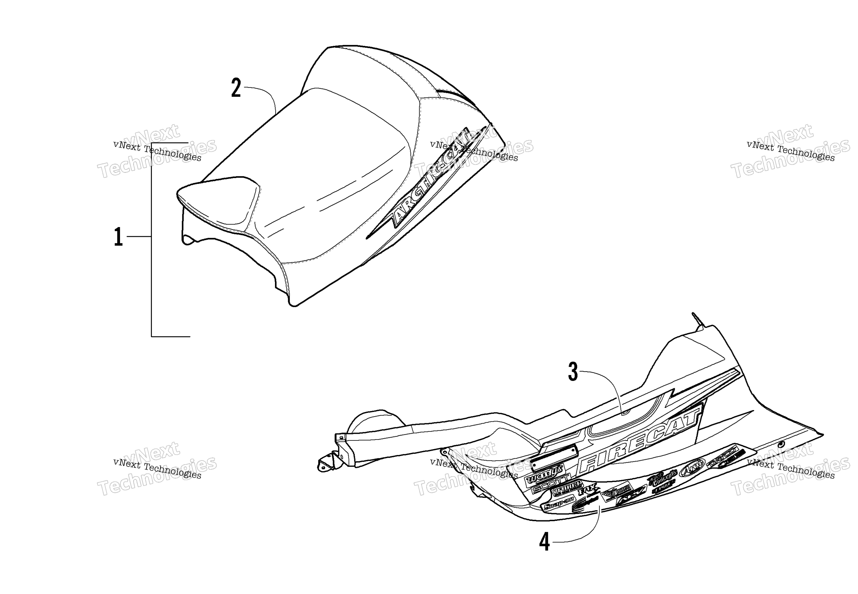 Belly поддон и сиденье Assemblies