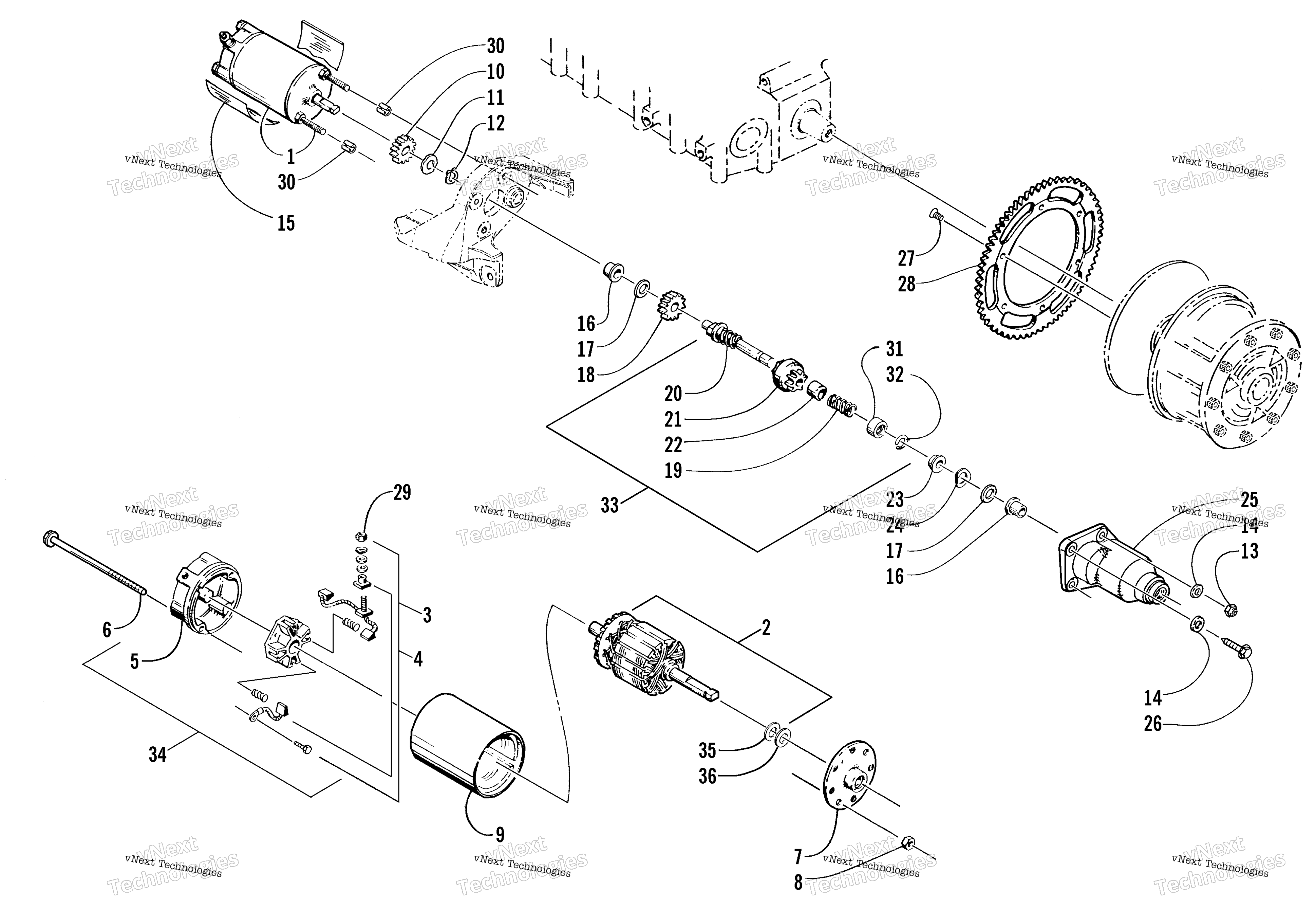 Электрооборудование Start - Starter Motor Assembly