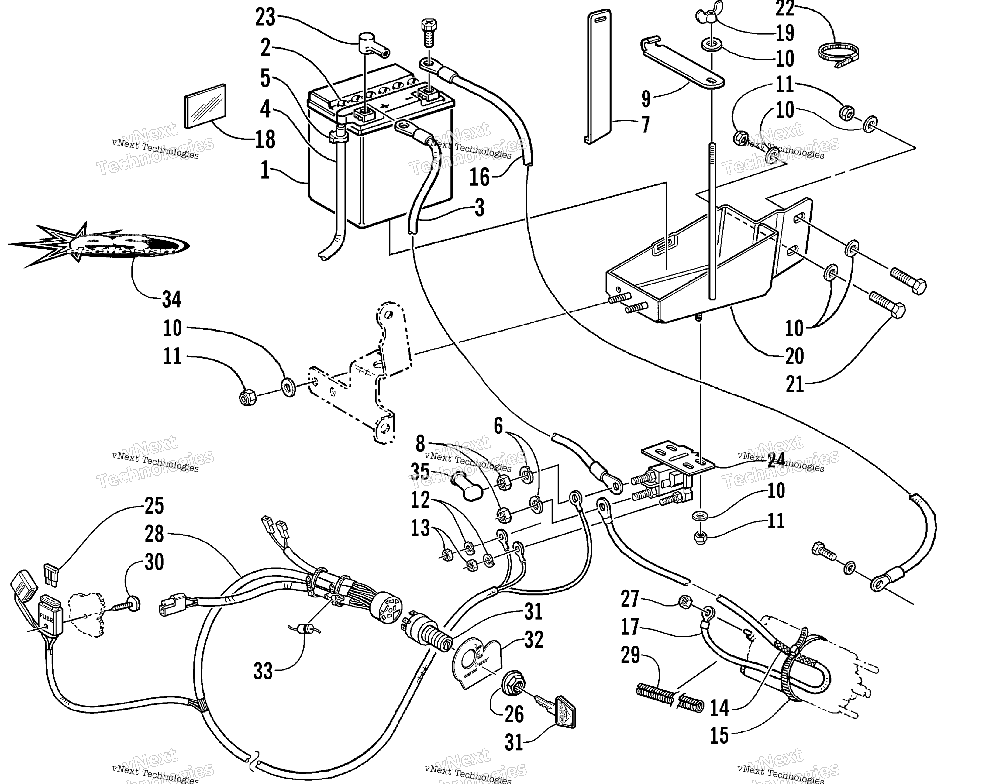 Battery, Solenoid, и Cables