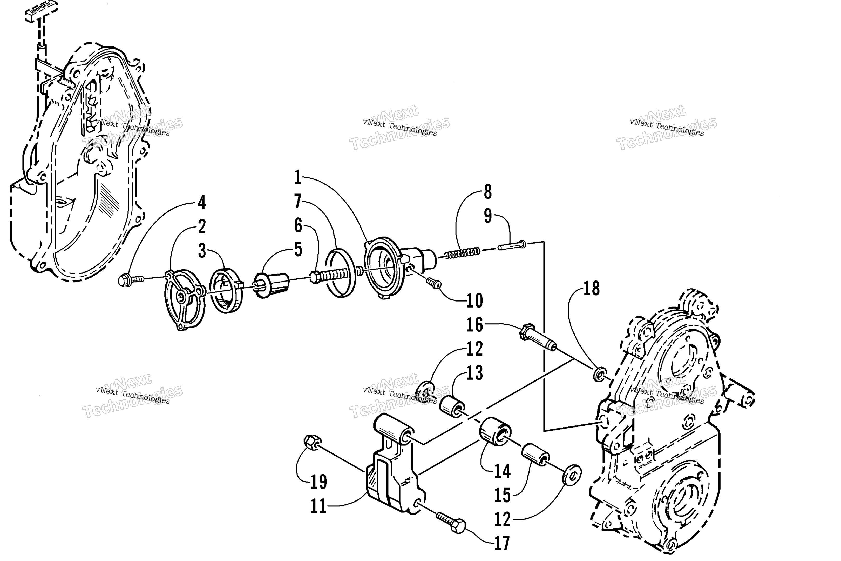 Dropcase цепь Tension узел