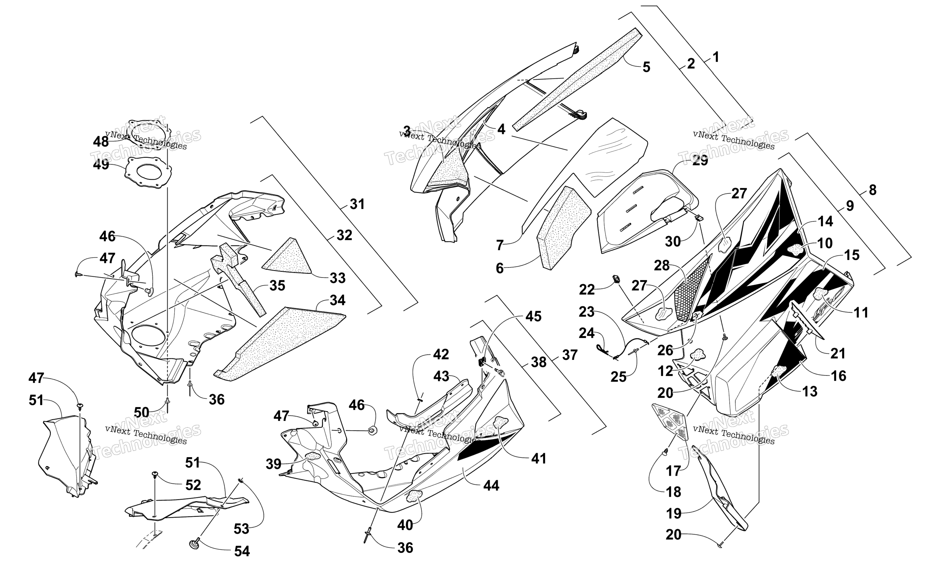 Skid Plate и Side панель узел
