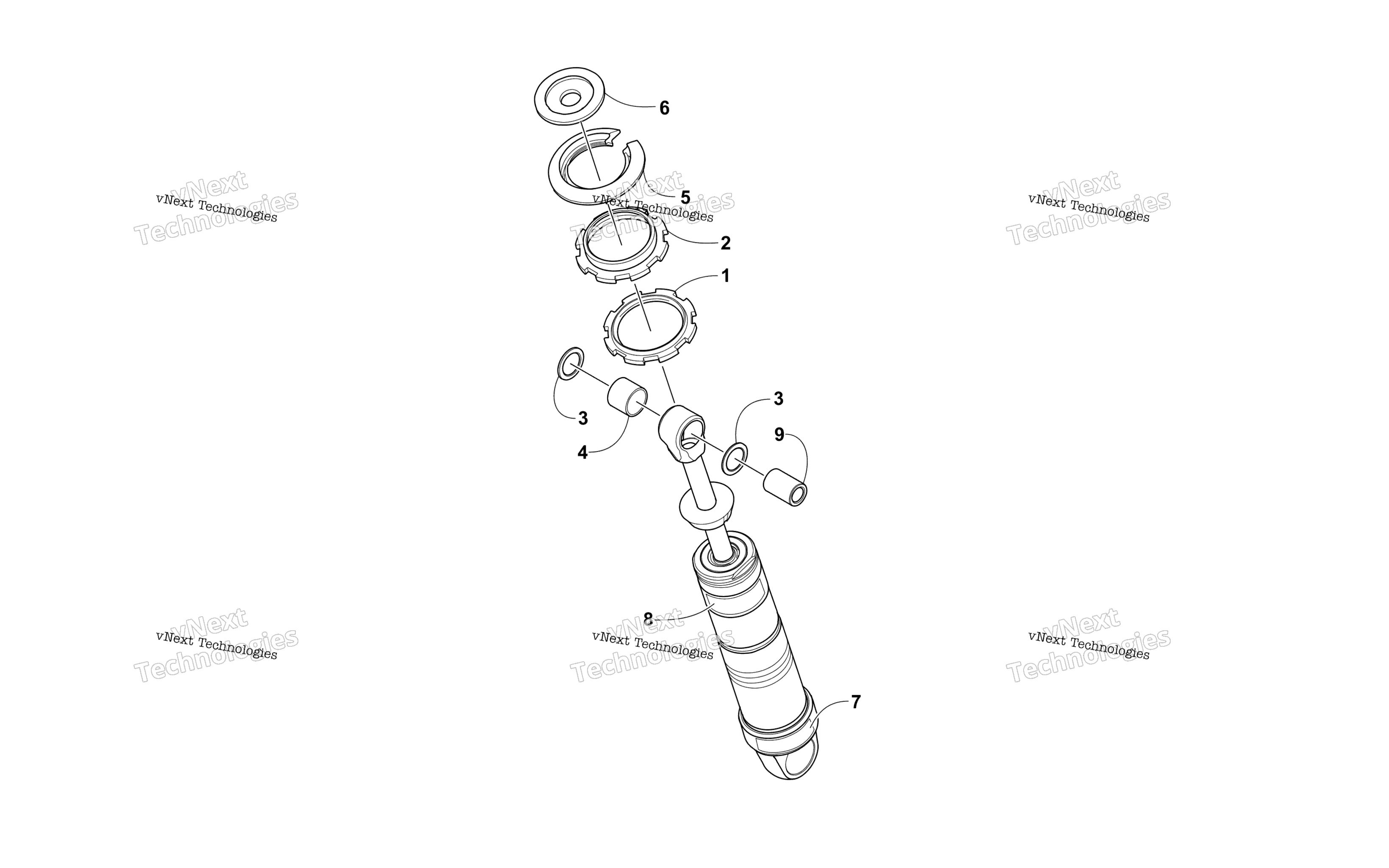 Задняя часть Suspension Front Arm Shock Absorber
