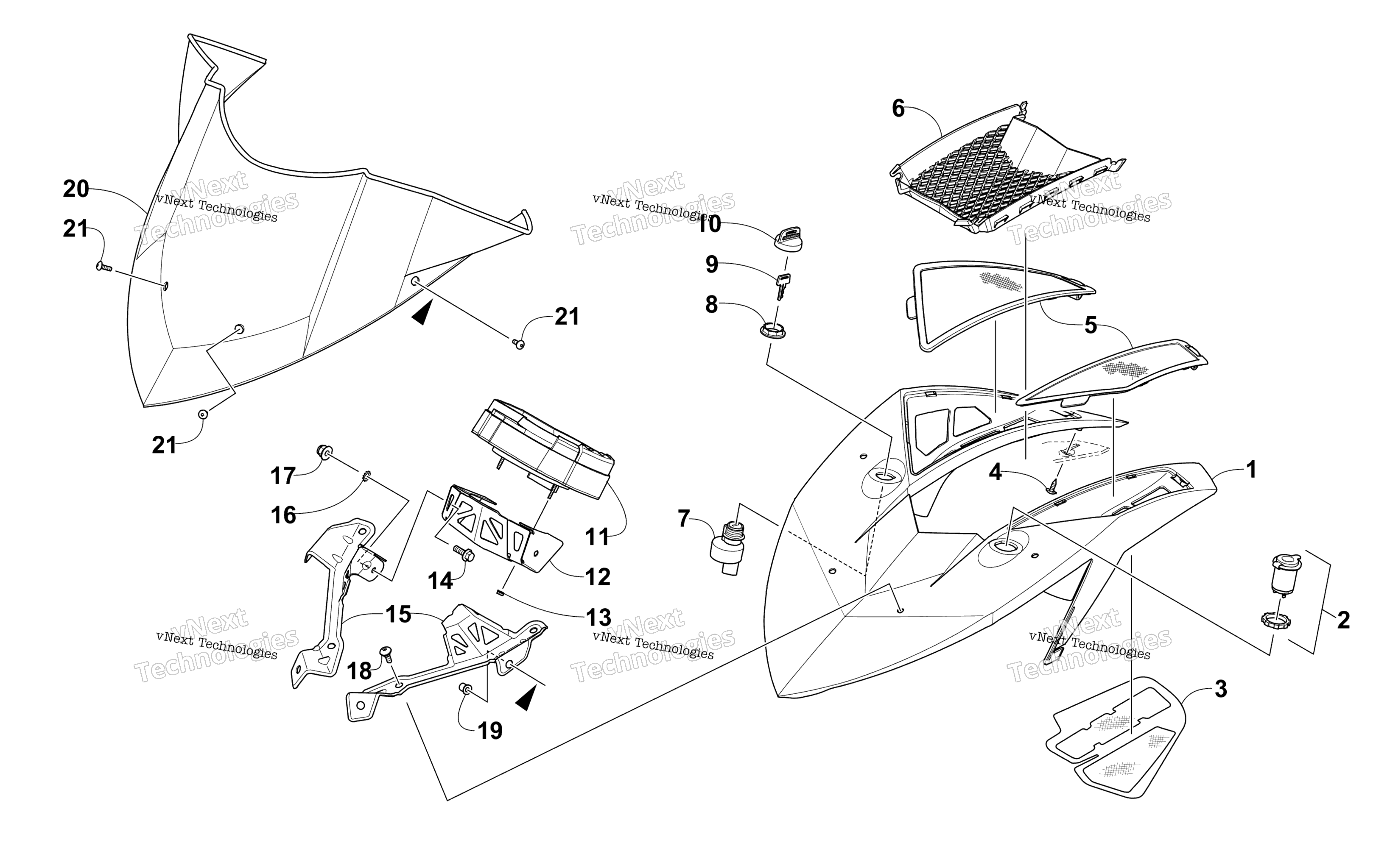 Ветровое стекло And Instruments Assemblies