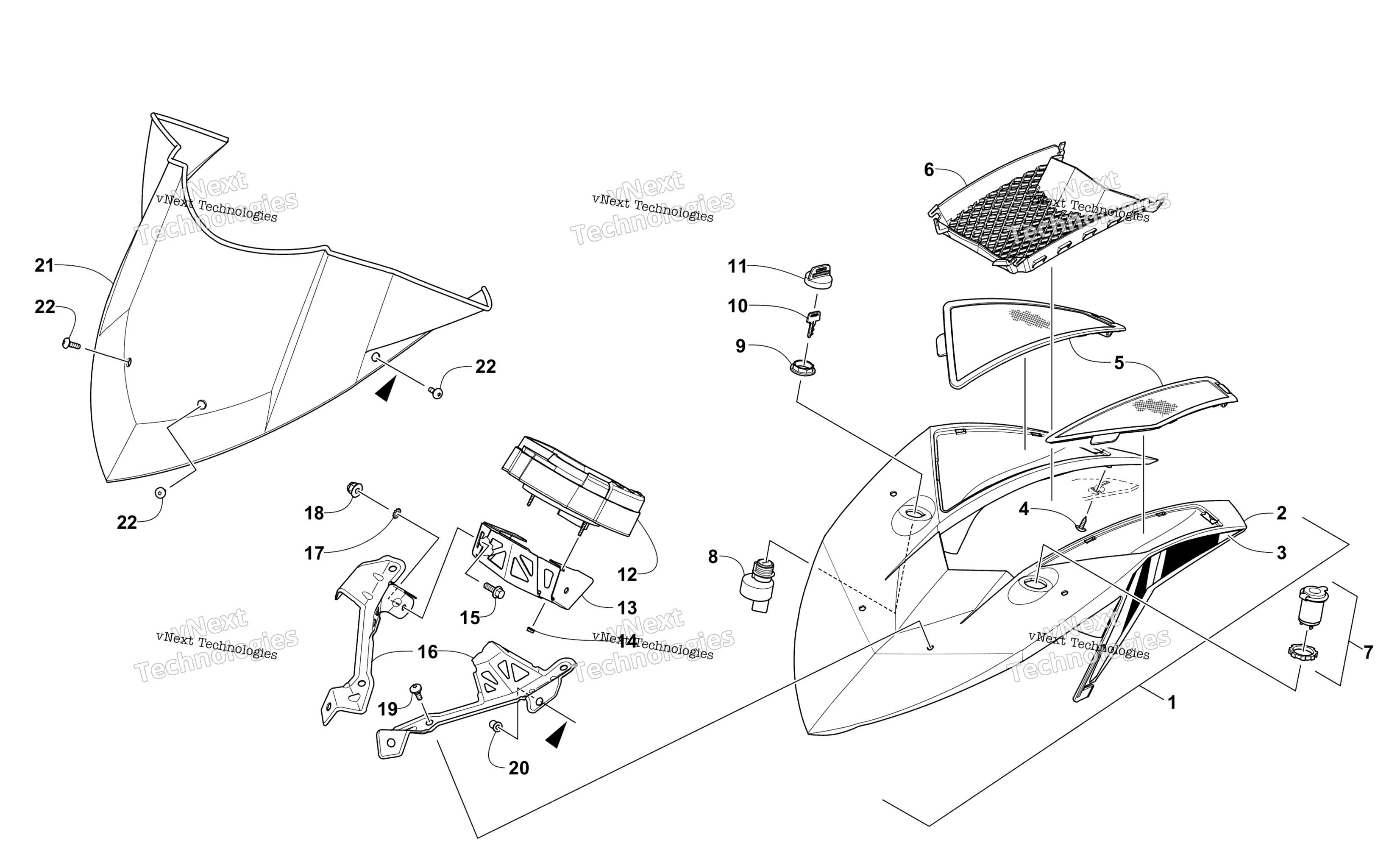 Ветровое стекло And Instruments Assemblies