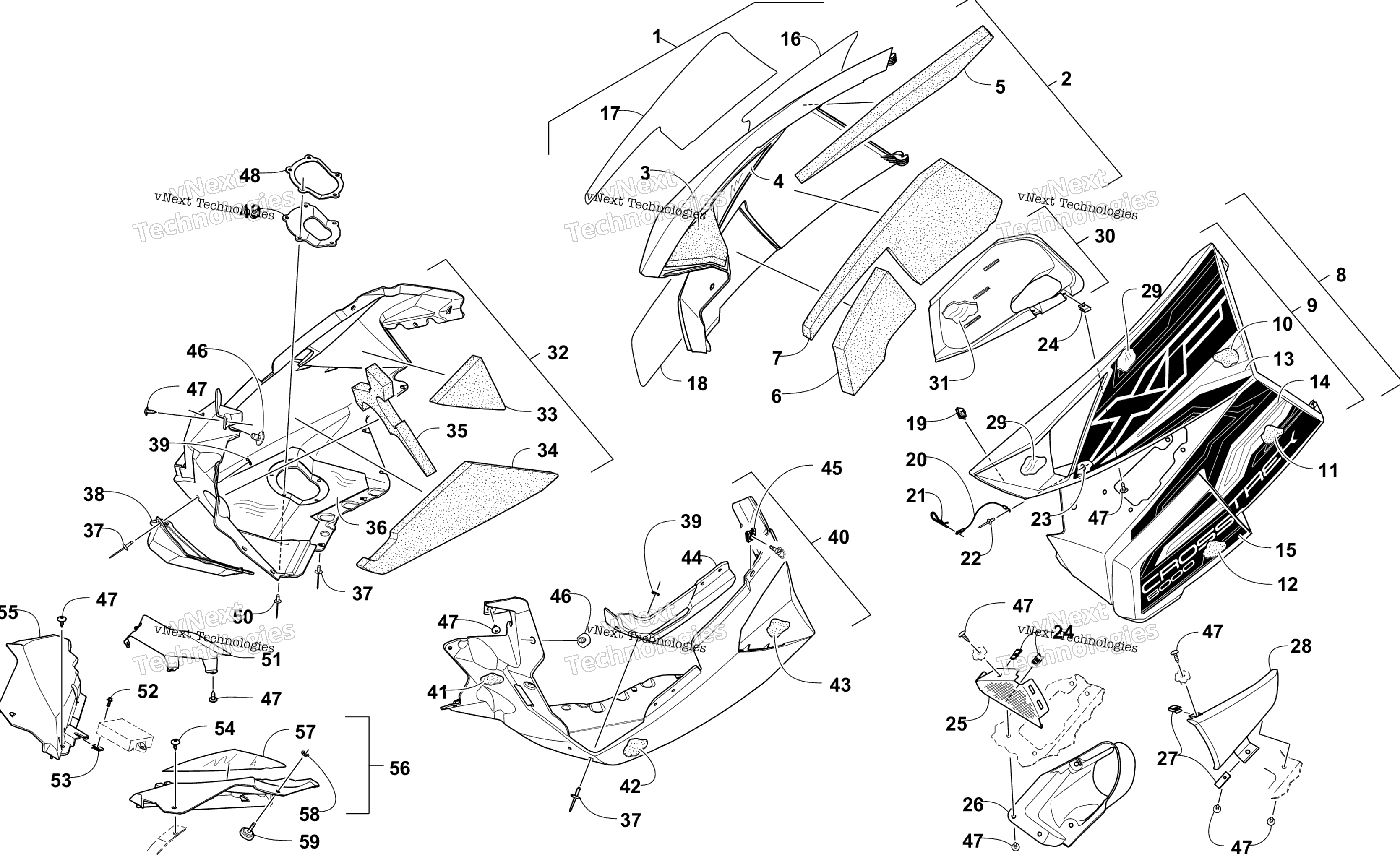 Skid Plate и Side панель узел