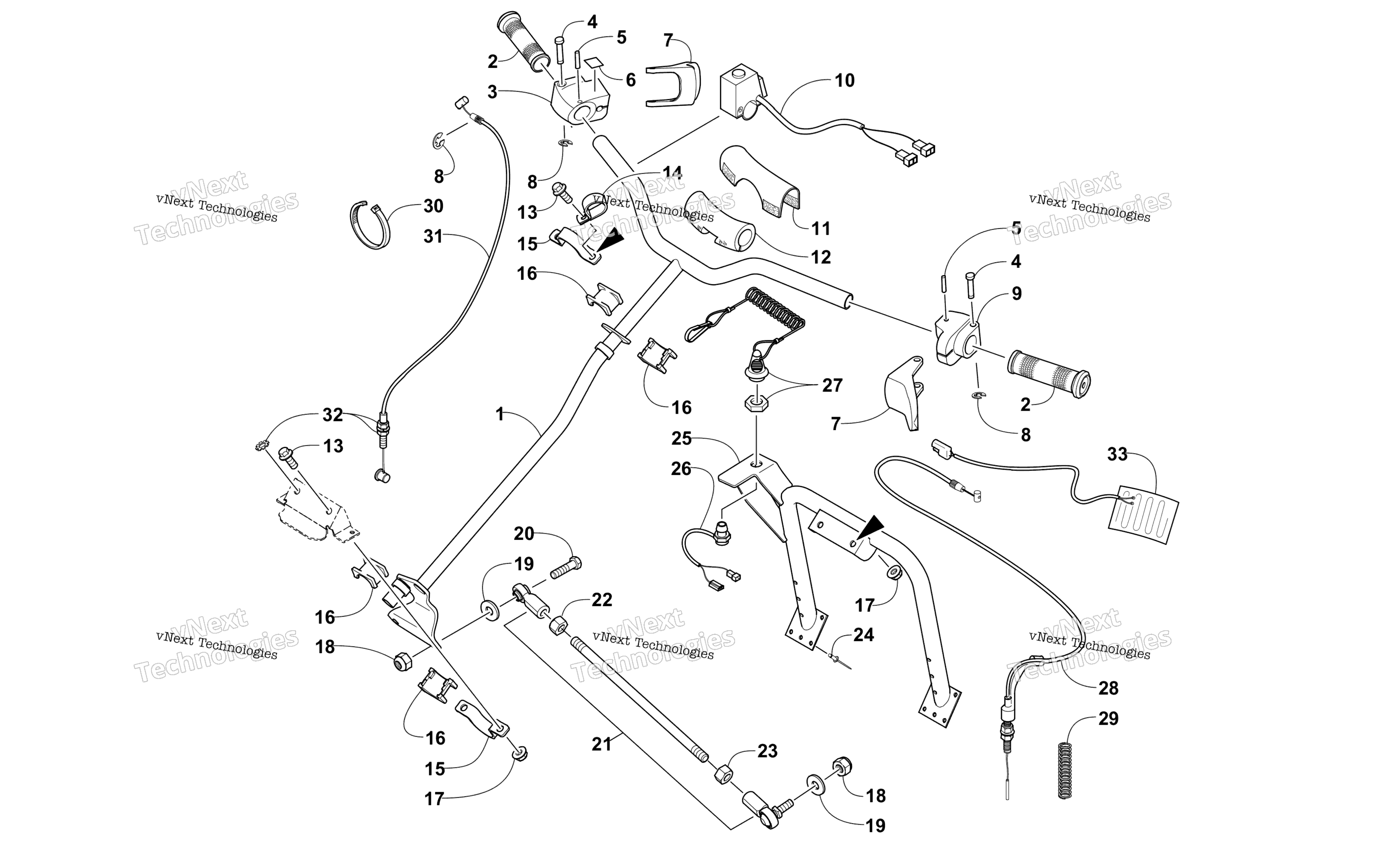 Рулевое управление Post And Tie Rod Assembly