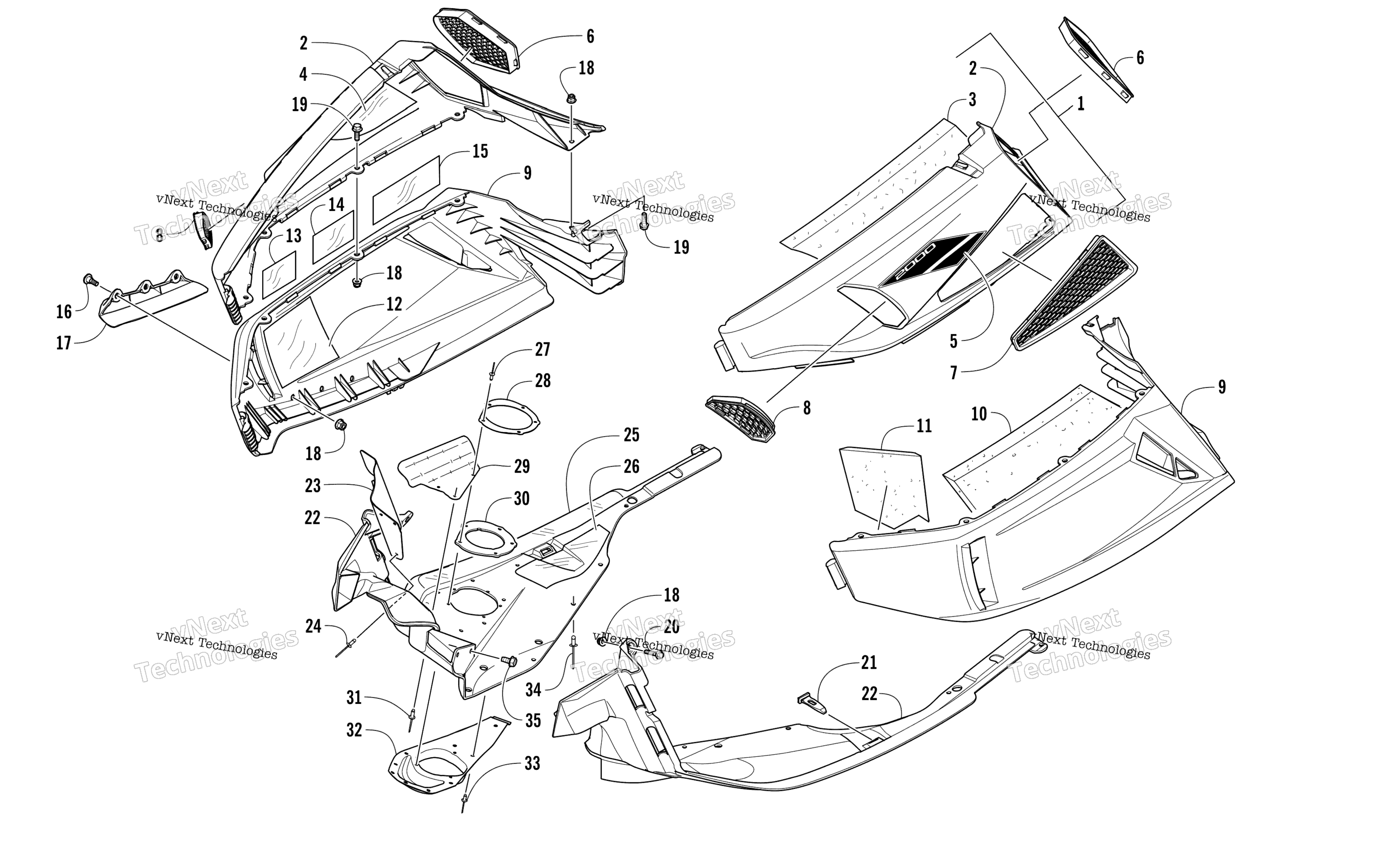 Skid Plate и Side панель узел