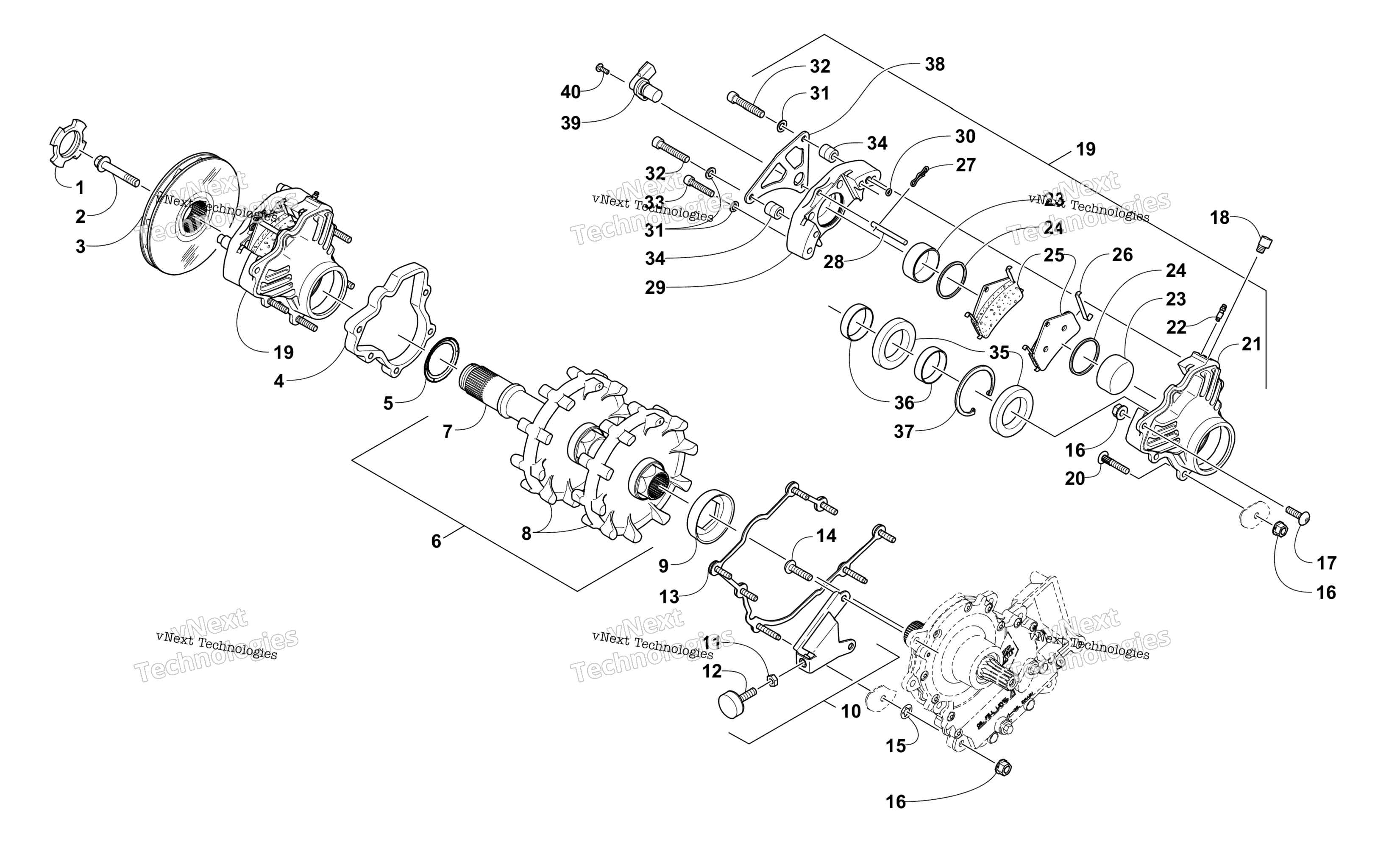 Привод Train Shaft And Brake Assemblies
