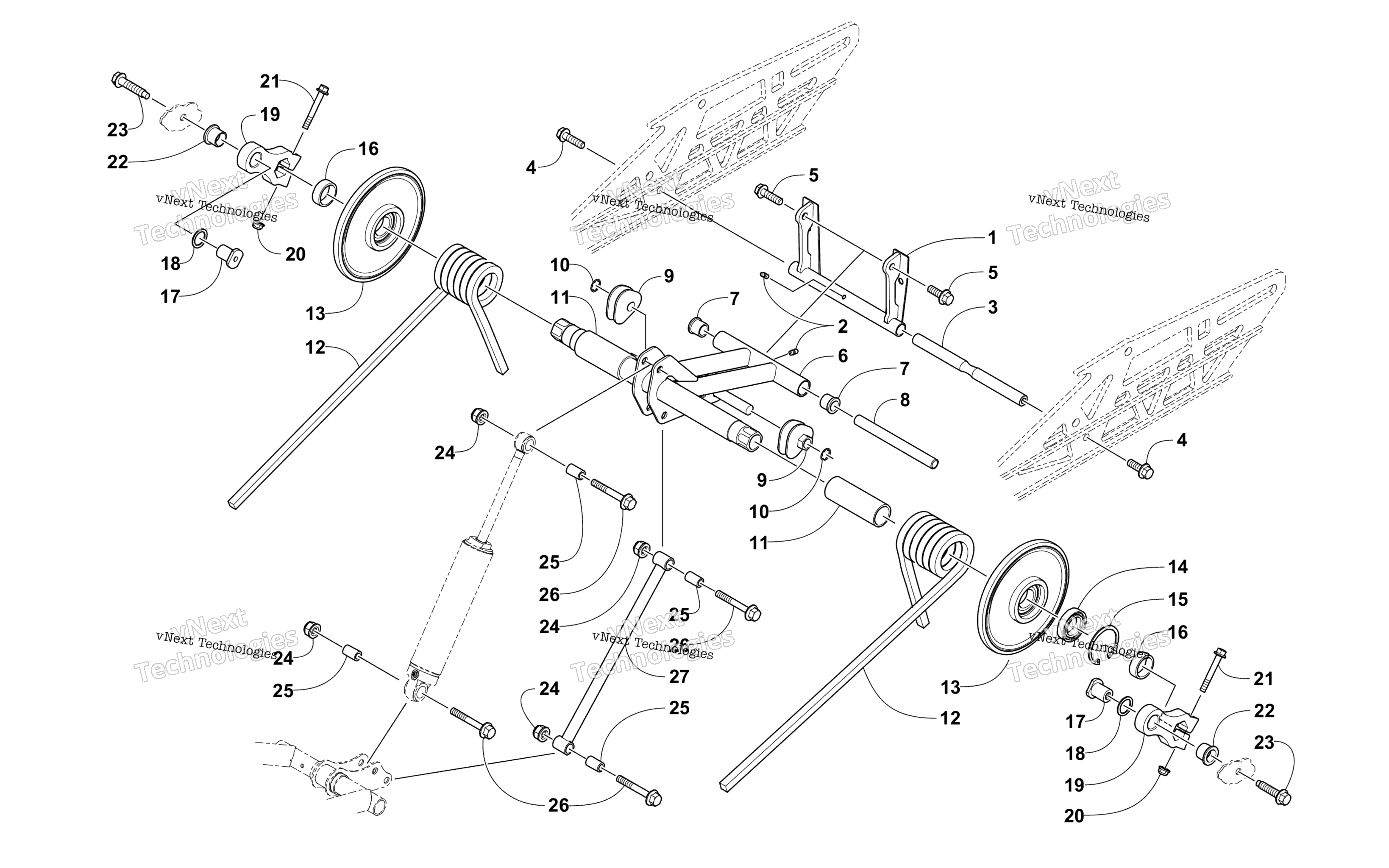 Задняя часть Suspension Rear Arm Assembly