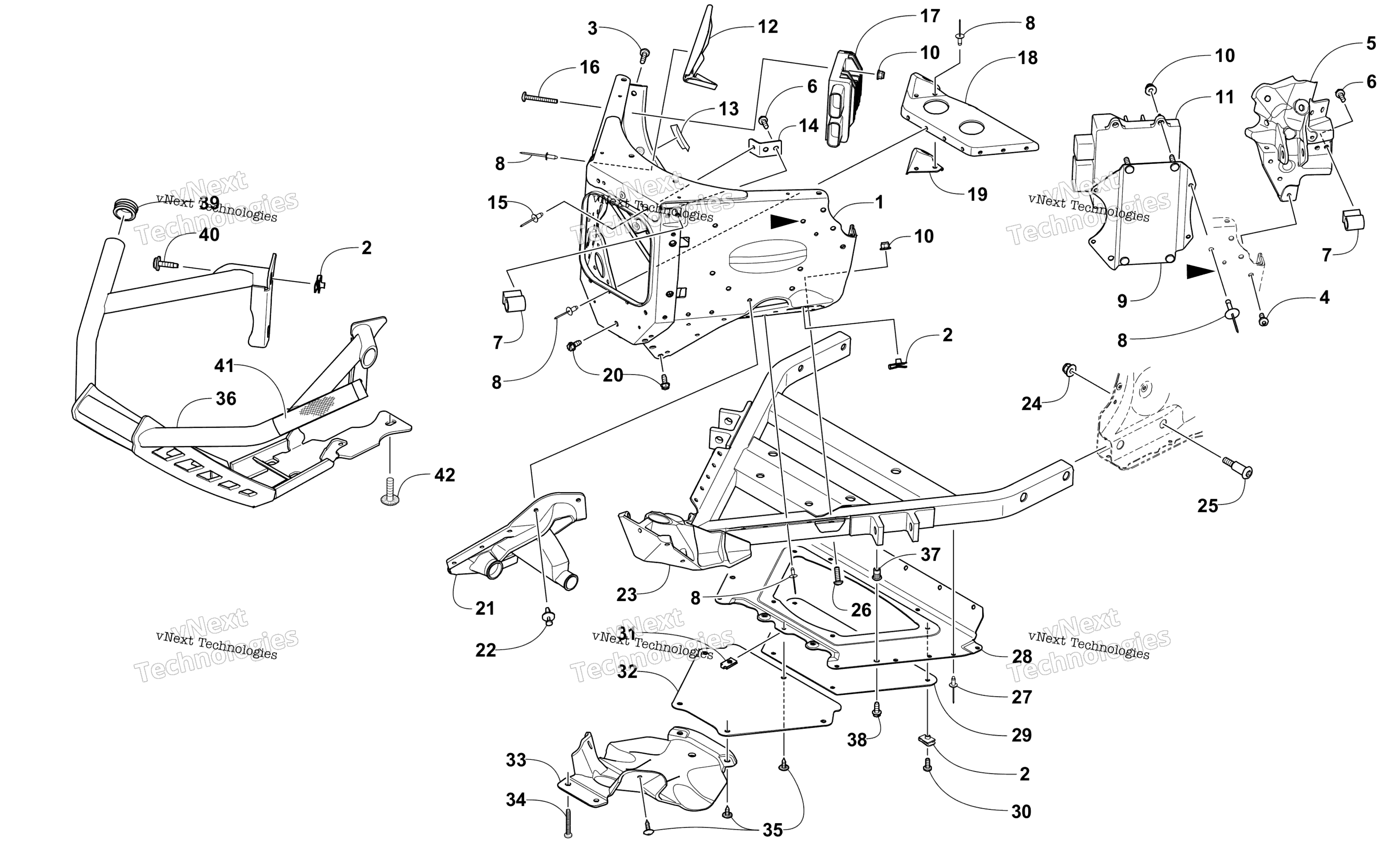 Передняя часть Bumper And Frame Assembly
