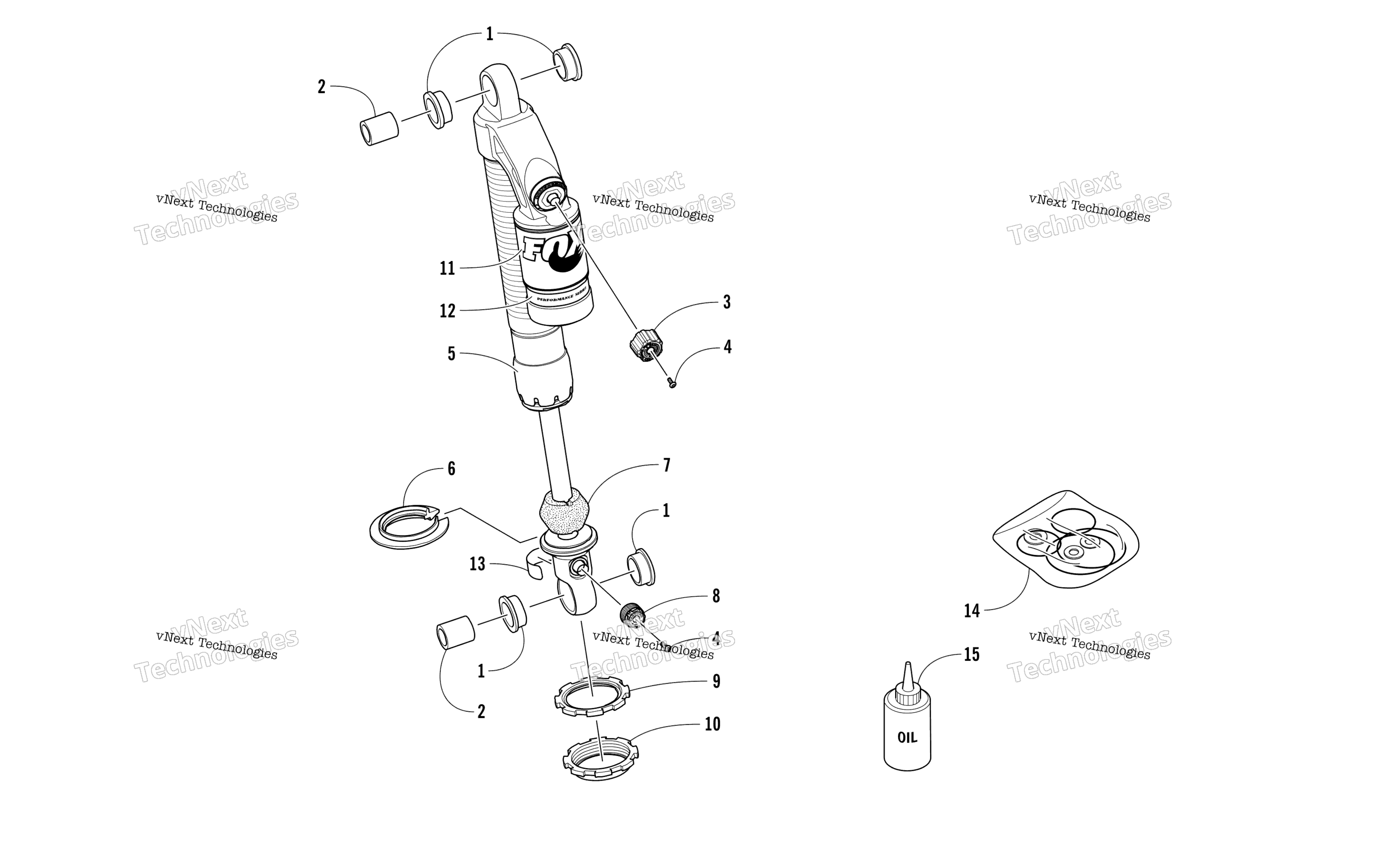 Передняя часть Suspension Shock Absorber