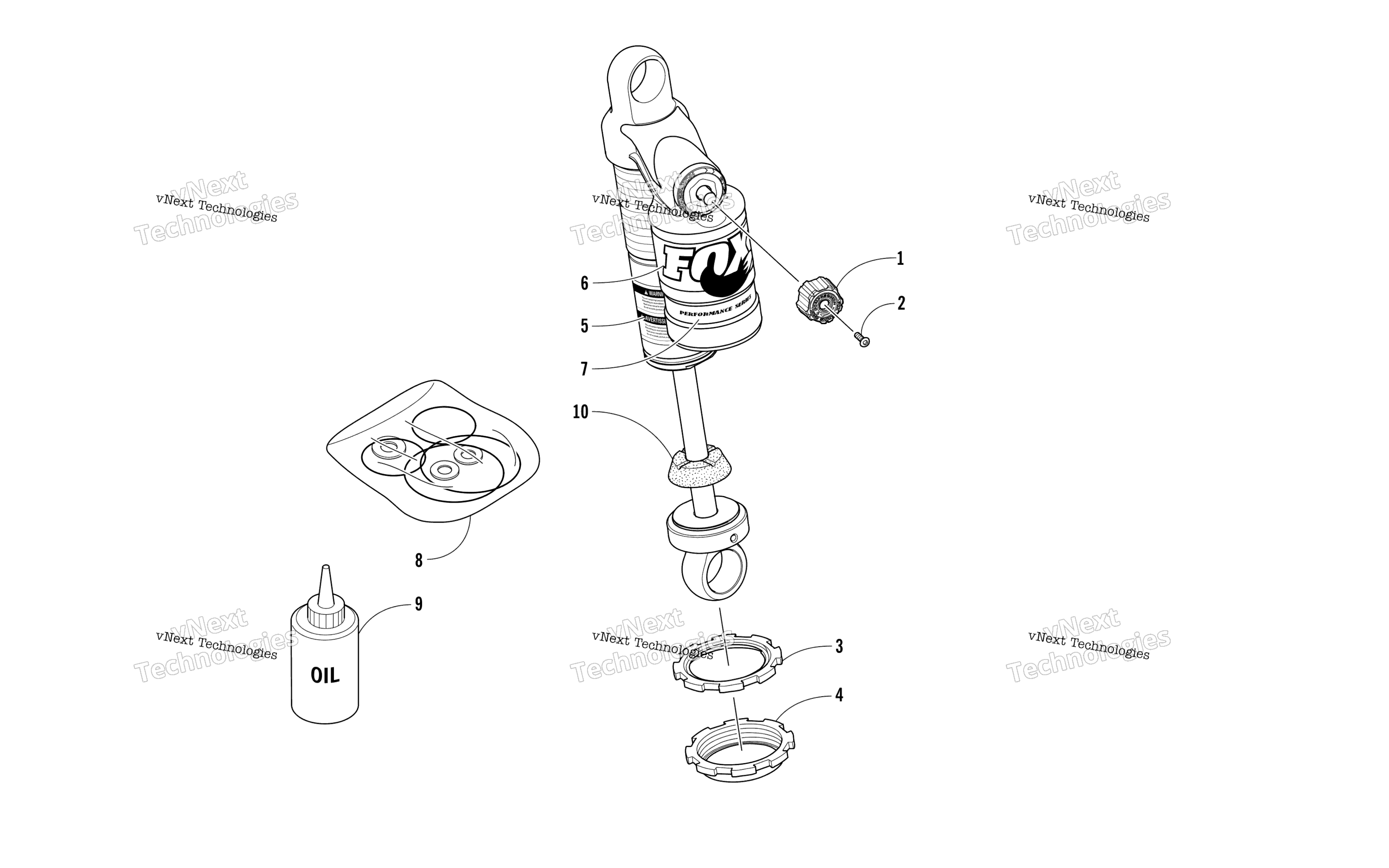 Задняя часть Suspension Front Arm Shock Absorber
